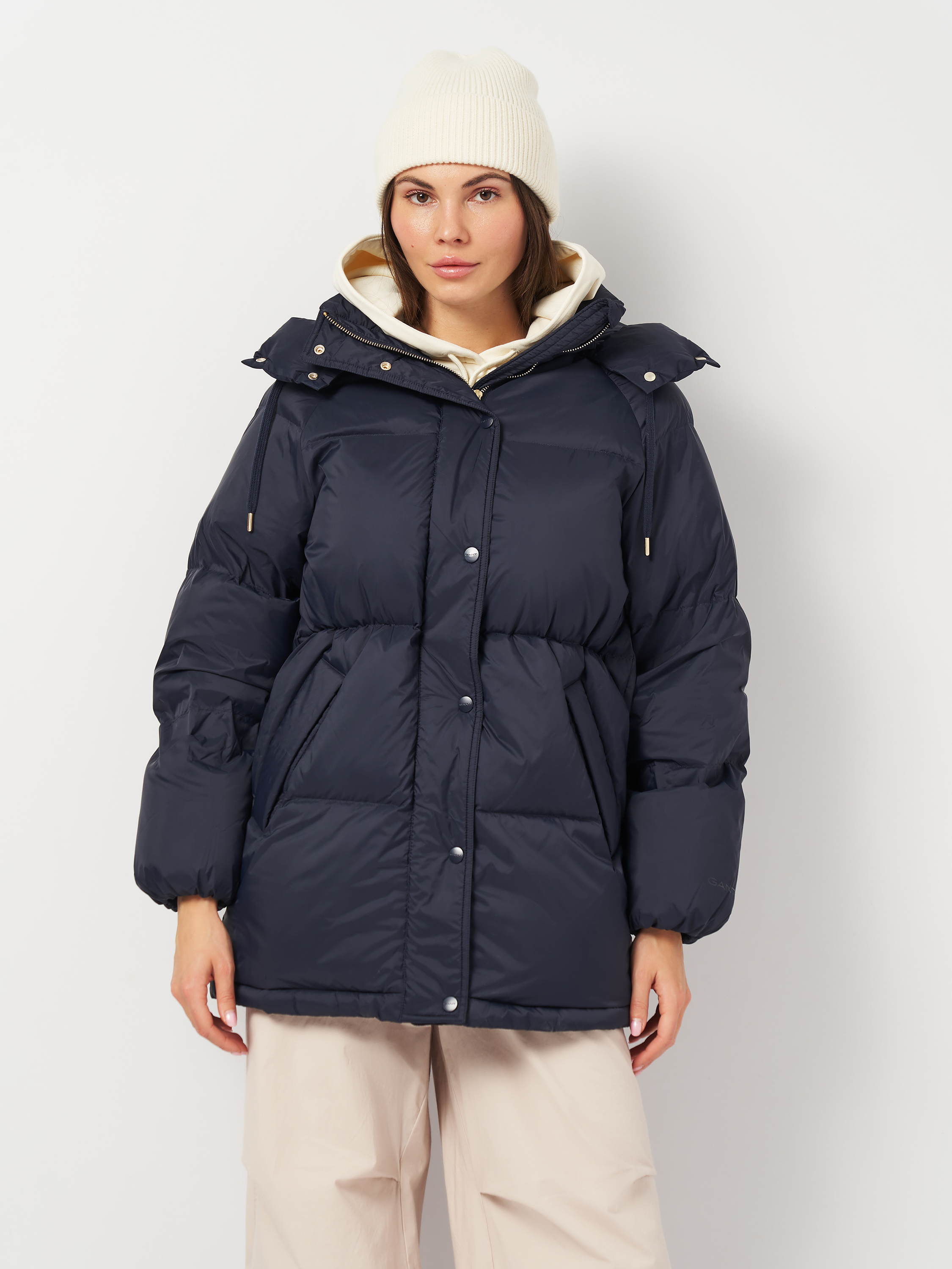 Акція на Куртка зимова жіноча GANT Mid Length Down Jacket 4700347-433 S Синя від Rozetka