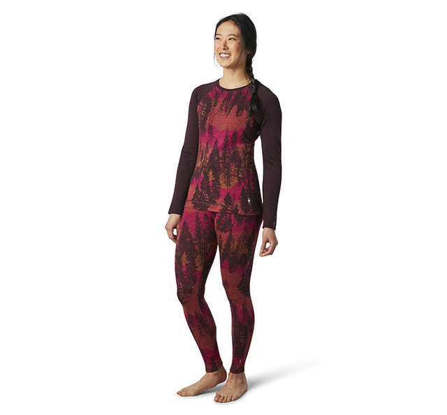 

Термокофта женская Smartwool Merino 250 Baselayer Pattern Crew Boxed M Черный-Красный