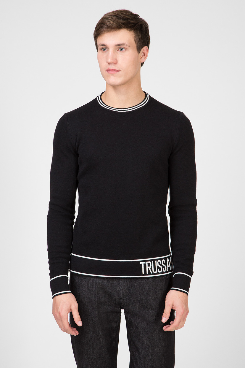 

Мужской черный джемпер ROUNDNECK BICOLOR Trussardi Jeans XL 52M00277-0F000420