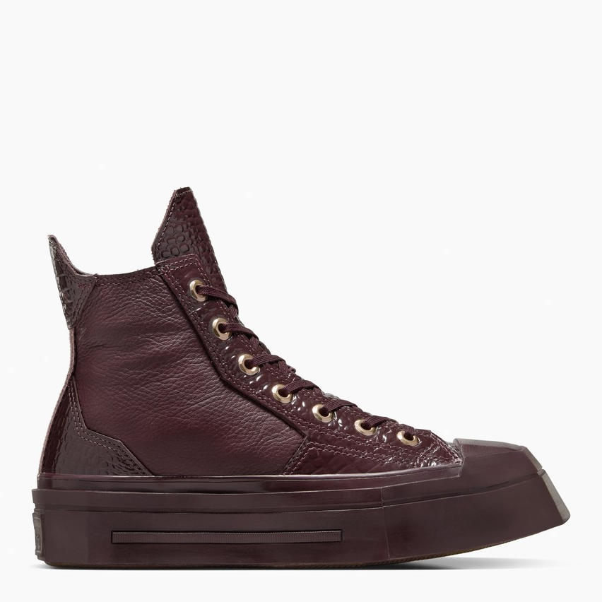 Акція на Жіночі черевики низькі Converse Chuck 70 De Luxe Squared Hi A10039C 39 (6US) 24.8 см Бордові від Rozetka