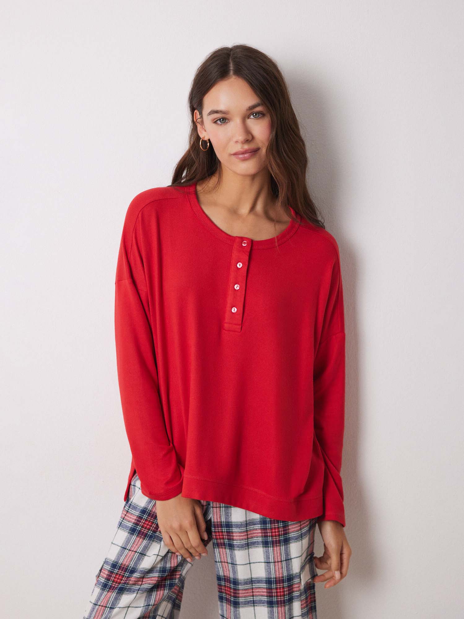 Акція на Піжамний лонгслів жіночий Women'Secret Mmp Red Top 3278429 XS Червоний від Rozetka