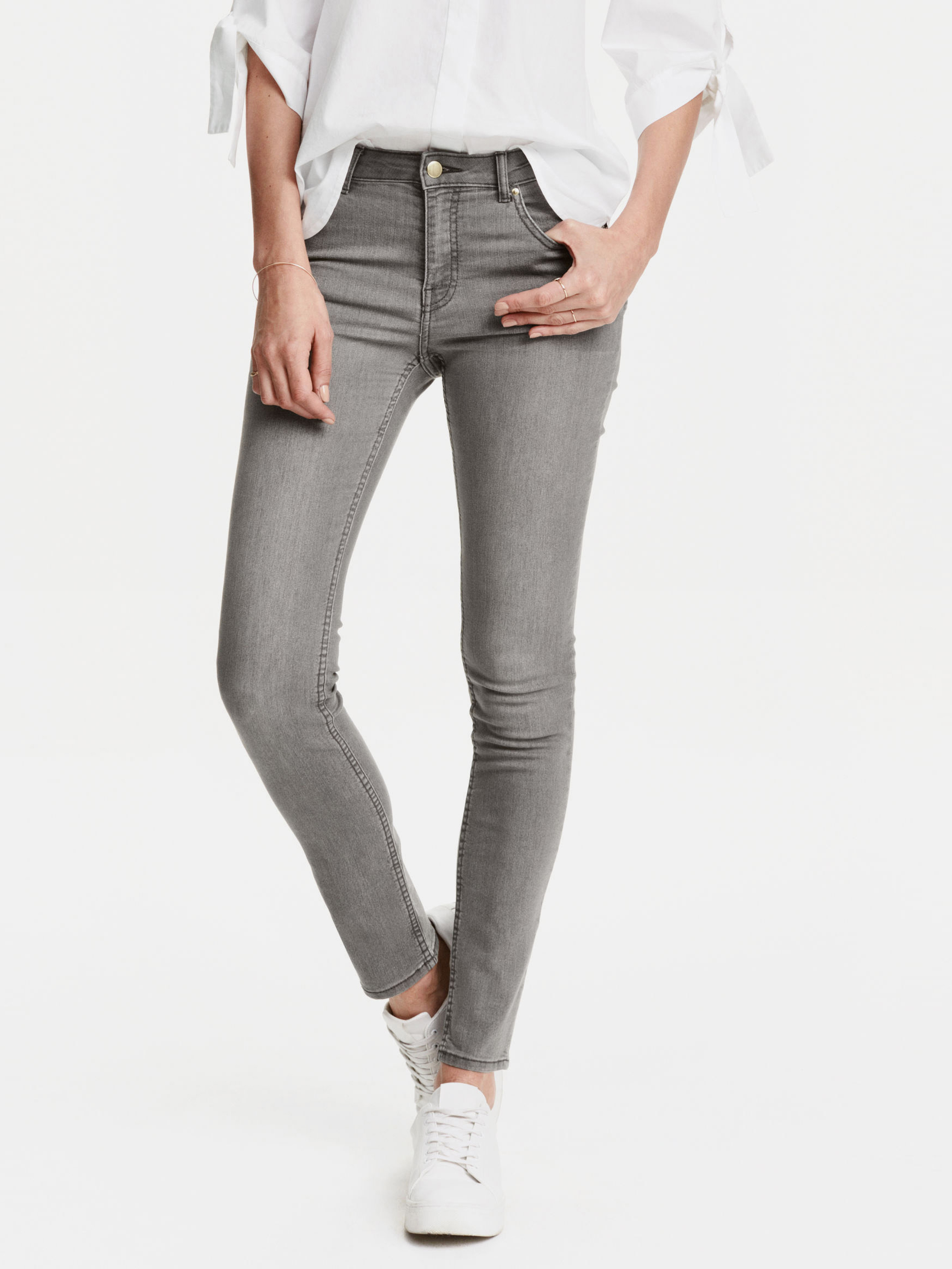 Акція на Джинси Skinny жіночі H&M XAZ019178SBKY 36 Сірі від Rozetka