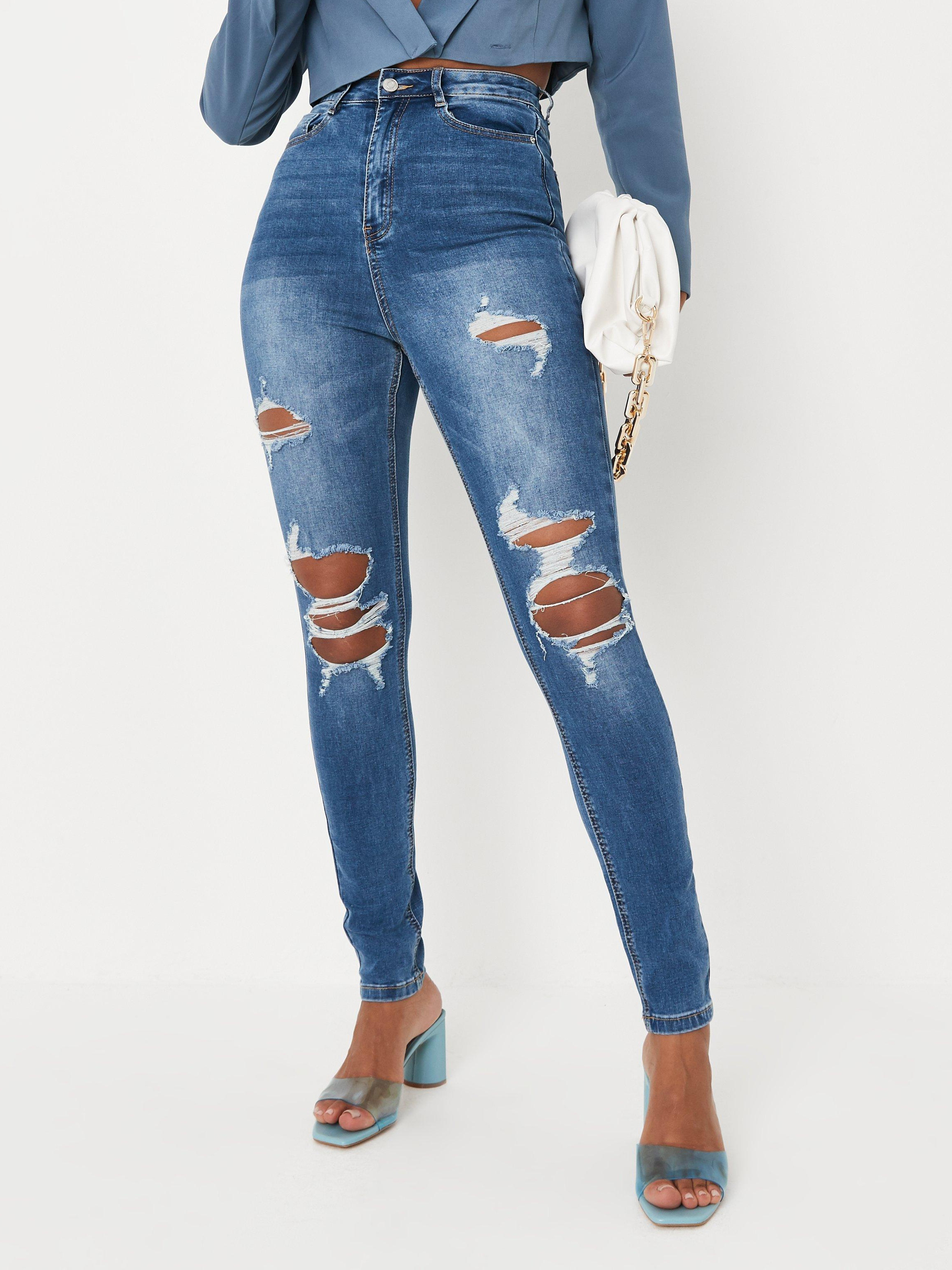 Акція на Джинси Skinny жіночі Missguided G1808507 34R Сині від Rozetka