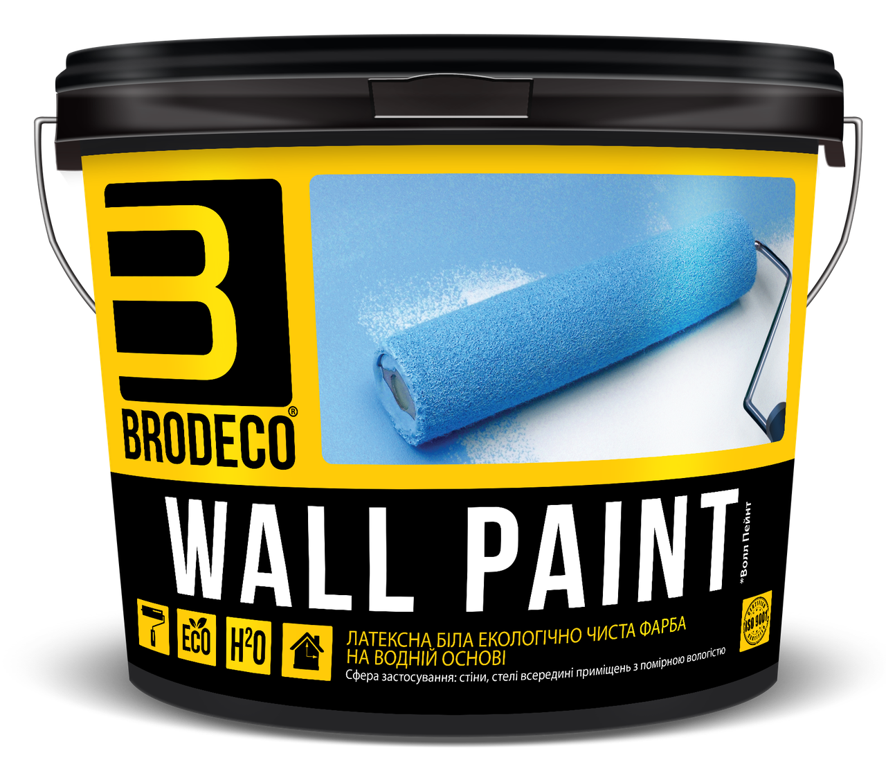 

Матовая латексная краска для внутренних работ Brodeco Wall Paint 1 л.