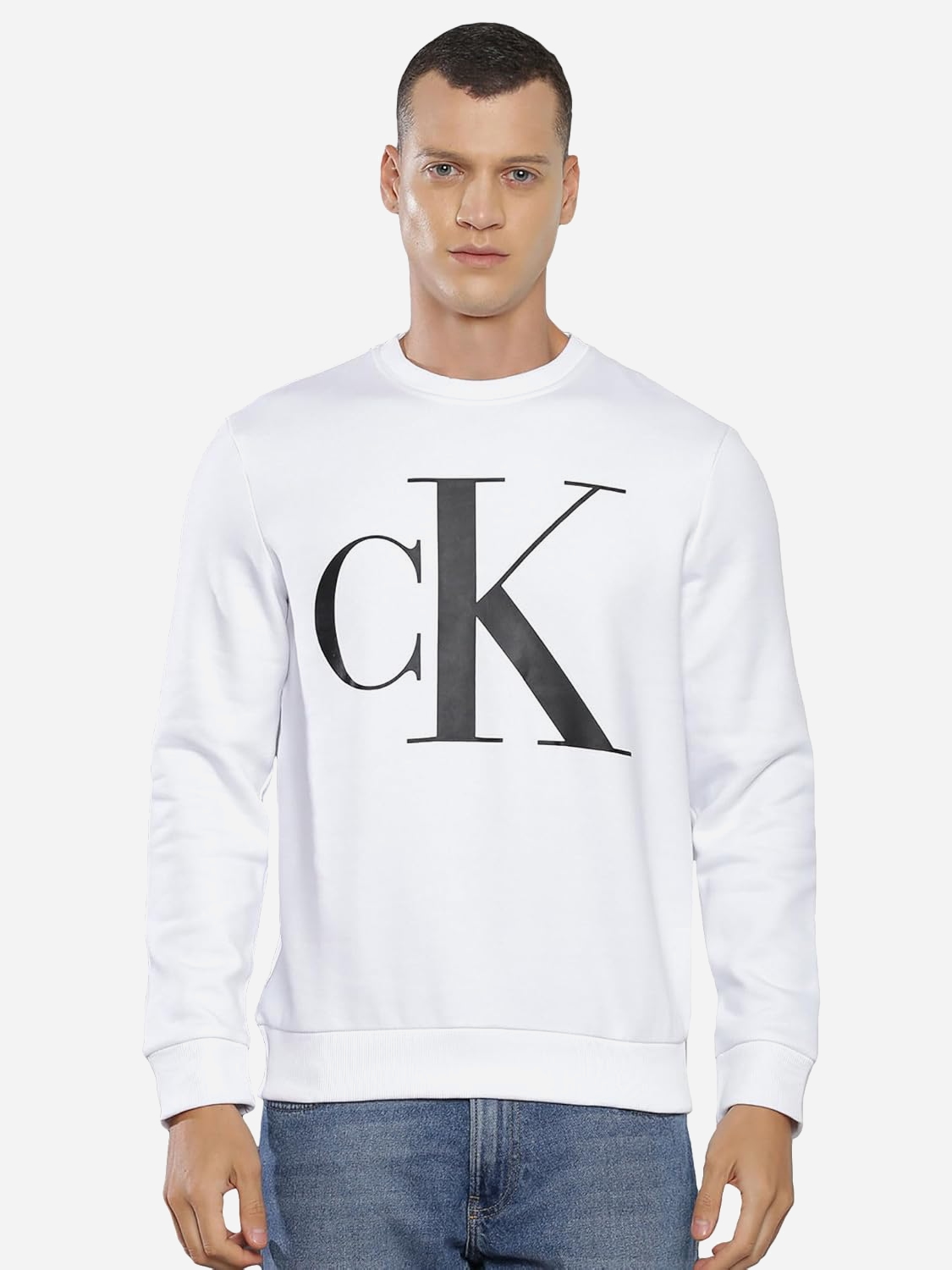 Акція на Світшот чоловічий Calvin Klein 86779968 2XL Білий від Rozetka