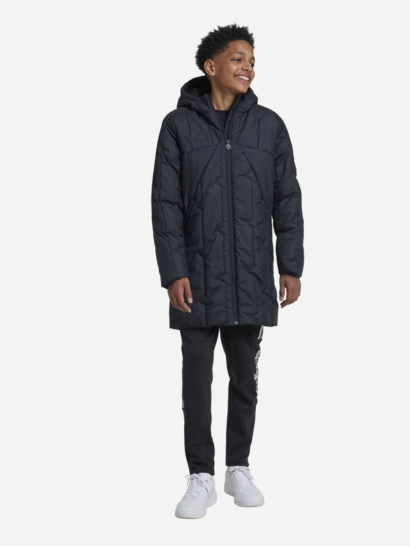 Акція на Підліткова парка для хлопчика Adidas J Tiro Coat IV9509 140 см Чорна від Rozetka