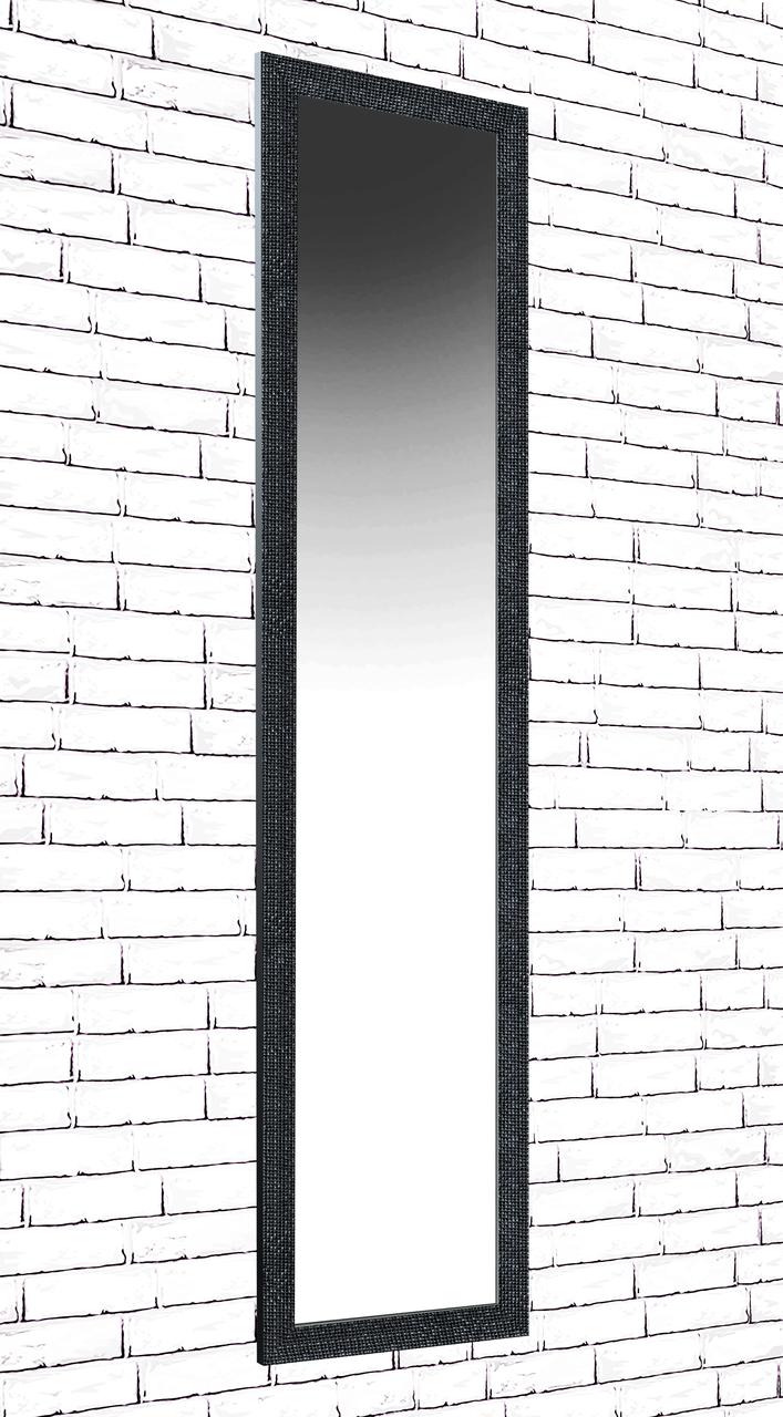 

Зеркало настенное в раме Factura Small cube Black 45х167 см черное