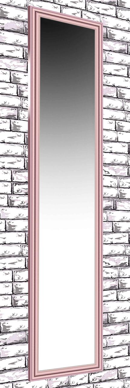 

Зеркало настенное в раме Factura Pink small glossy 45х167 см розовый