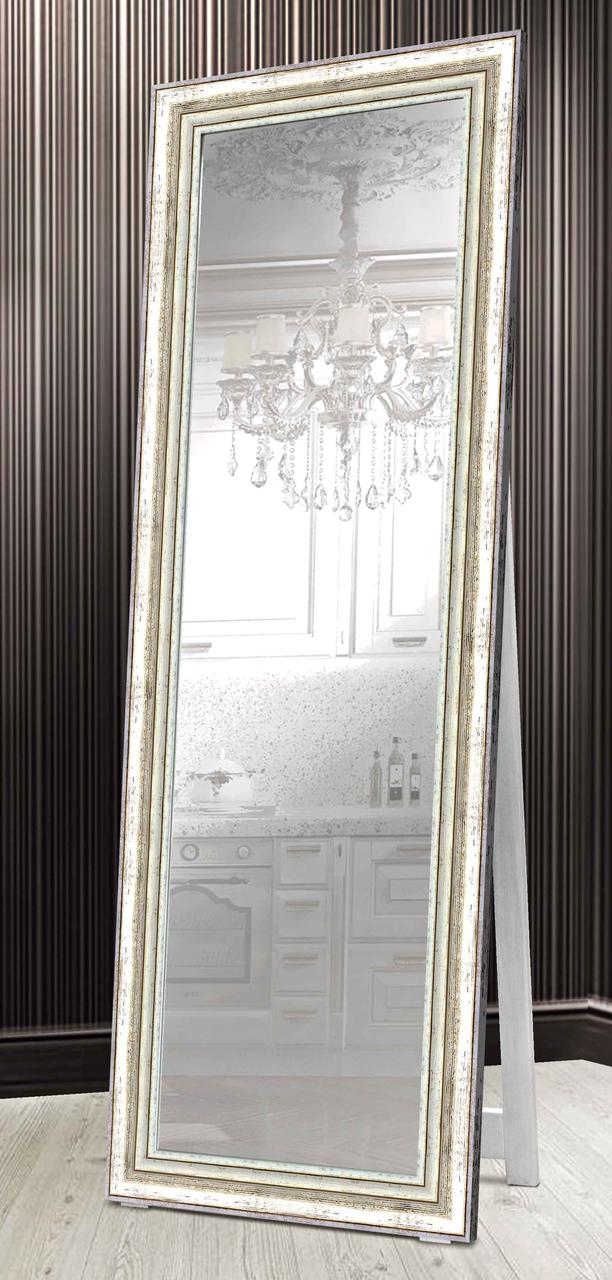 

Зеркало напольное в раме Factura с деревянной подставкой Gold modern 60х173 золото