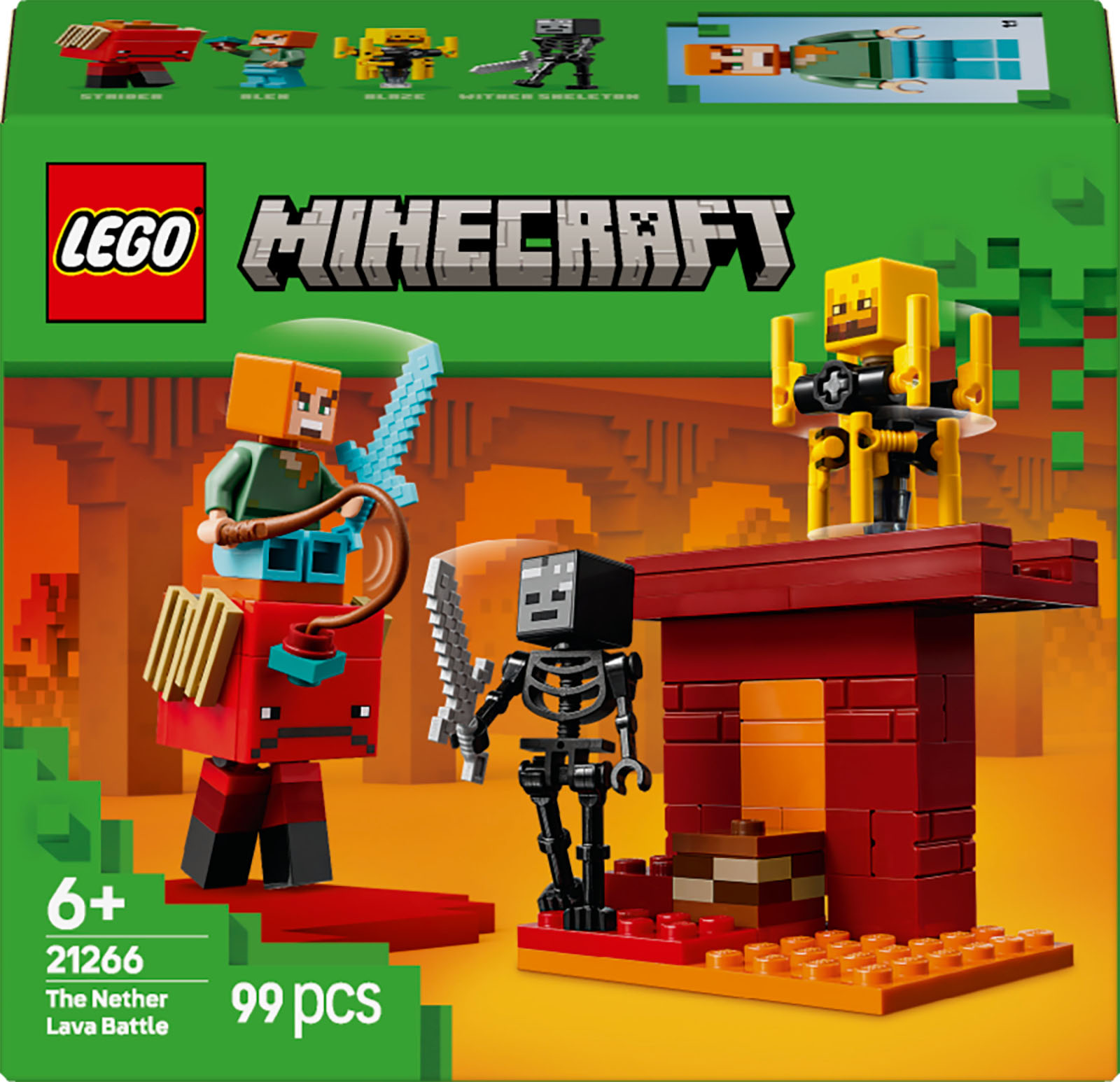 資材セット Конструктор LEGO Minecraft Битва с лавой в Незере 99 деталей