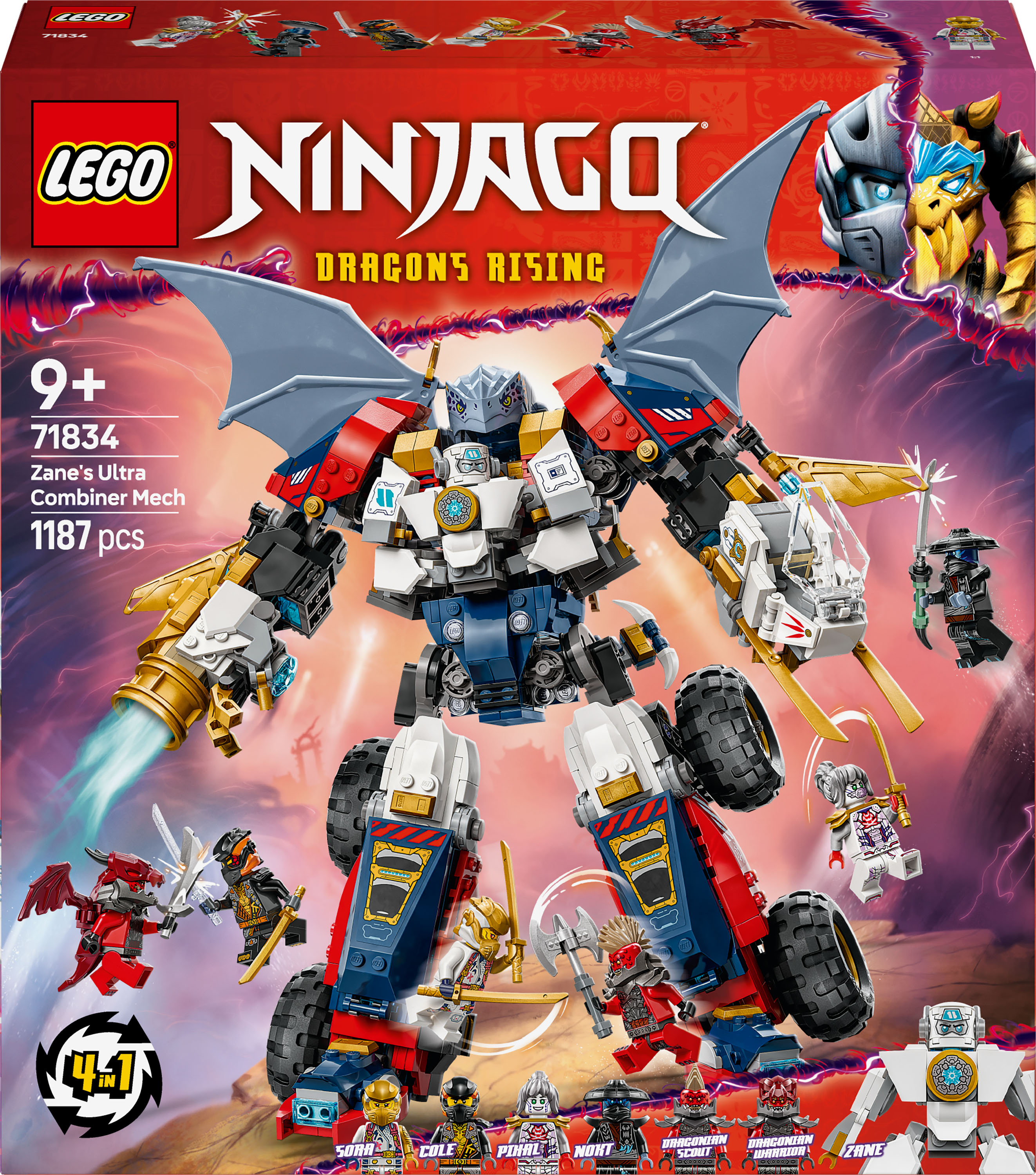 Конструктор LEGO NINJAGO Ультраобъединительный робот Зейна 1187