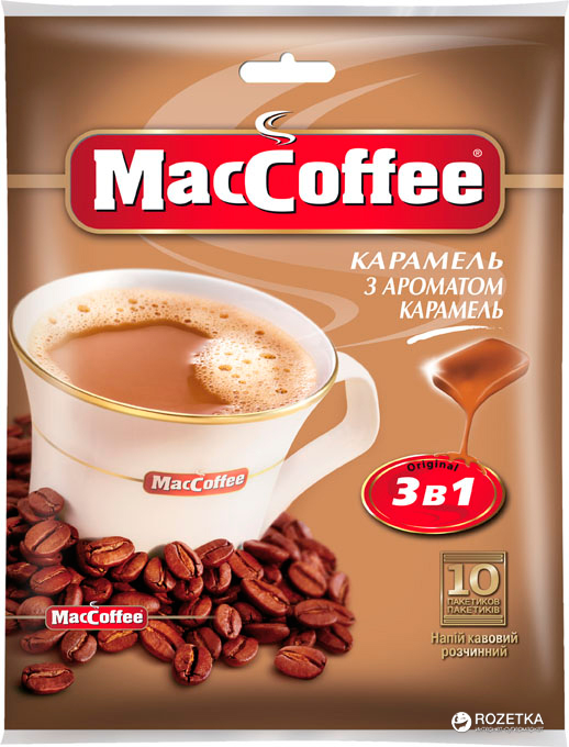 Купить Кофейный напиток MacCoffee 3в1 Карамель 10 х 18 г (8887290101967 ...