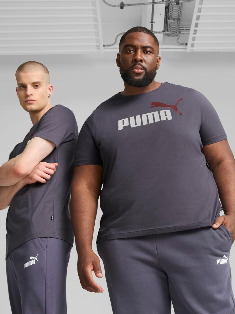 Акція на Футболка бавовняна довга чоловіча Puma Essentials+ 58675969 S Темно-сіра від Rozetka