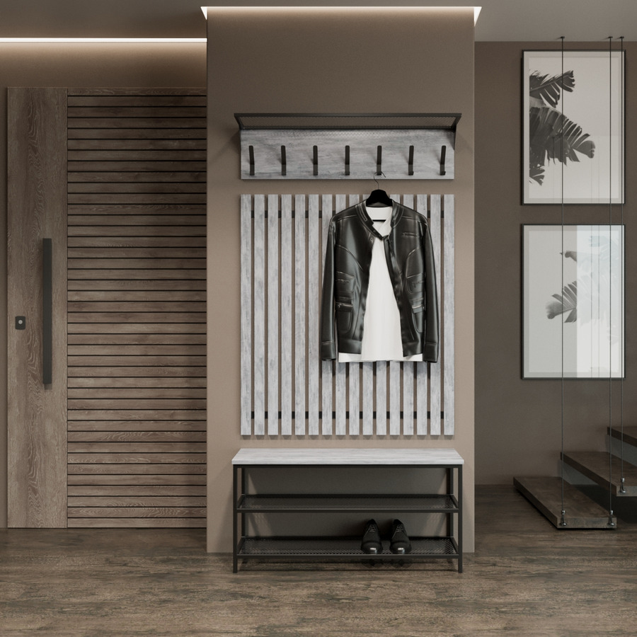 

Прихожая Fenster Эмбер 4 990 Чёрная ДСП урбан