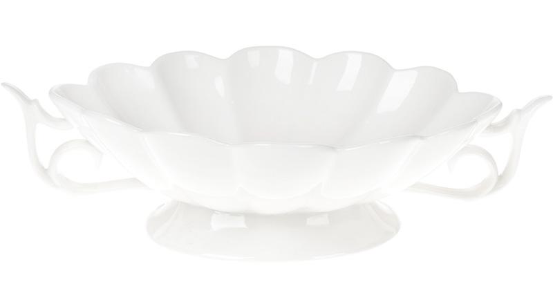 

Фруктовница White City Чаша с ручками 35.5см, белый фарфор Bona BD-988-207