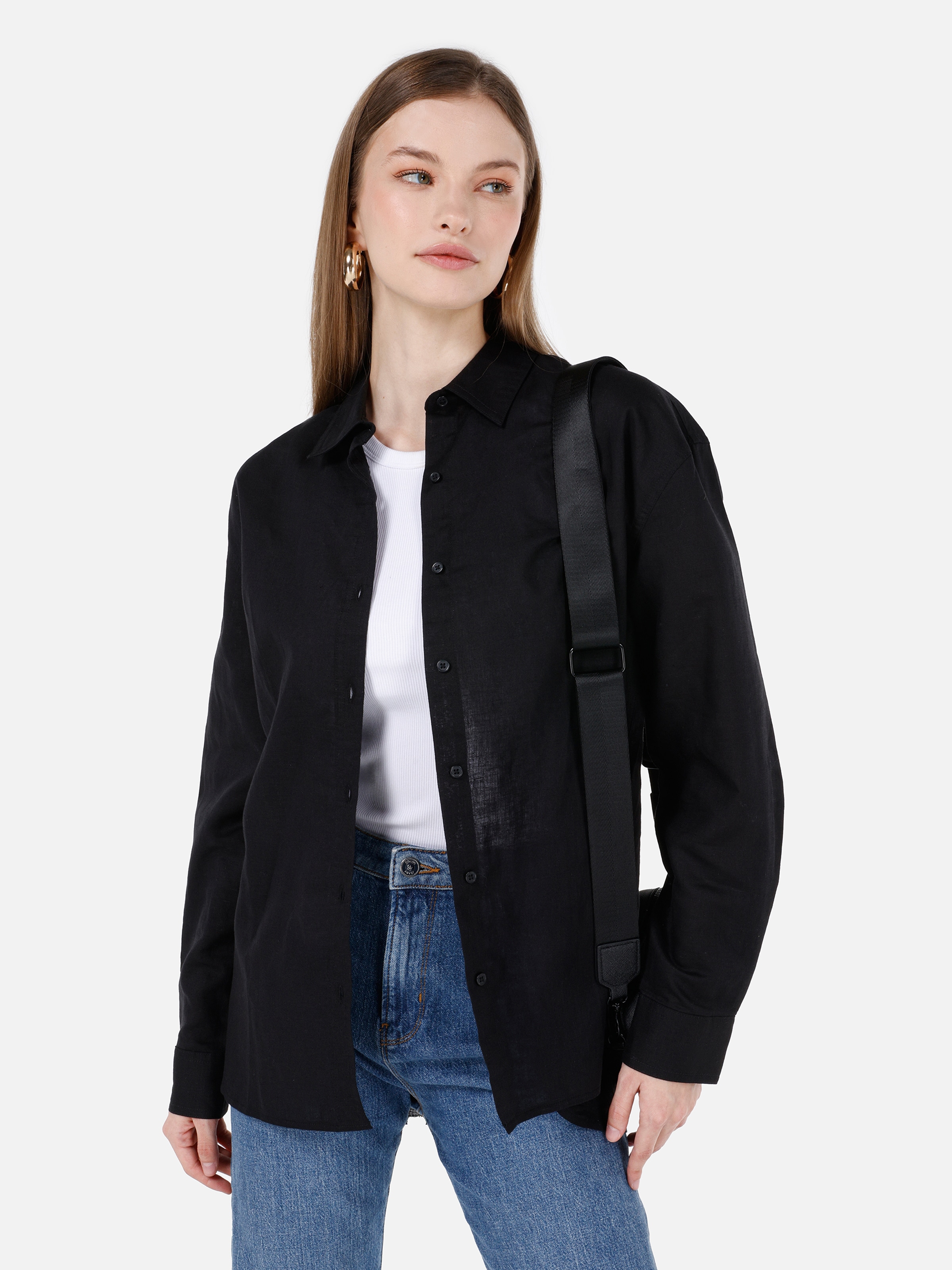 Сорочка оверсайз жіноча Colin's CL1068538BLK L Black від Rozetka на платформі USKIDKA Акція на Сорочка оверсайз жіноча Colin's CL1068538BLK L Black від Rozetka
