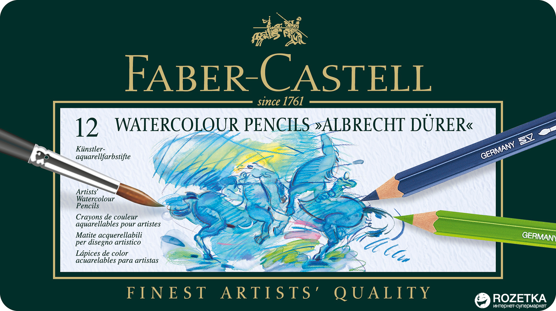 

Набор цветных акварельных карандашей Faber-Castell Albrecht Dürer 12 шт (117512)