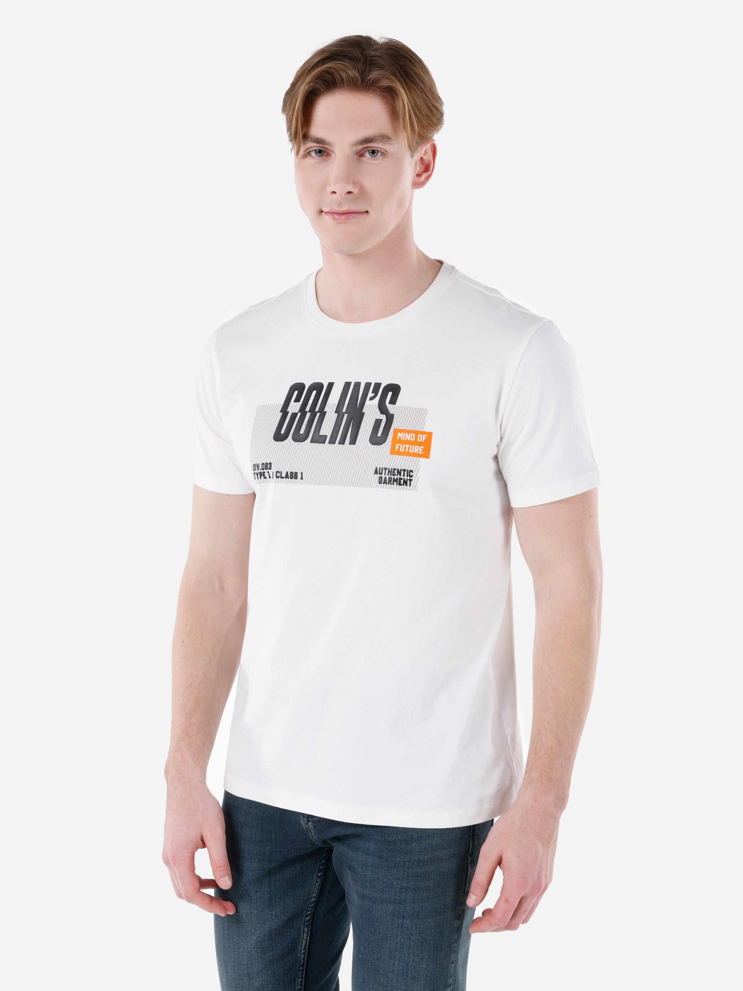 Акція на Футболка бавовняна довга чоловіча Colin's CL1066631WHT 2XL White від Rozetka