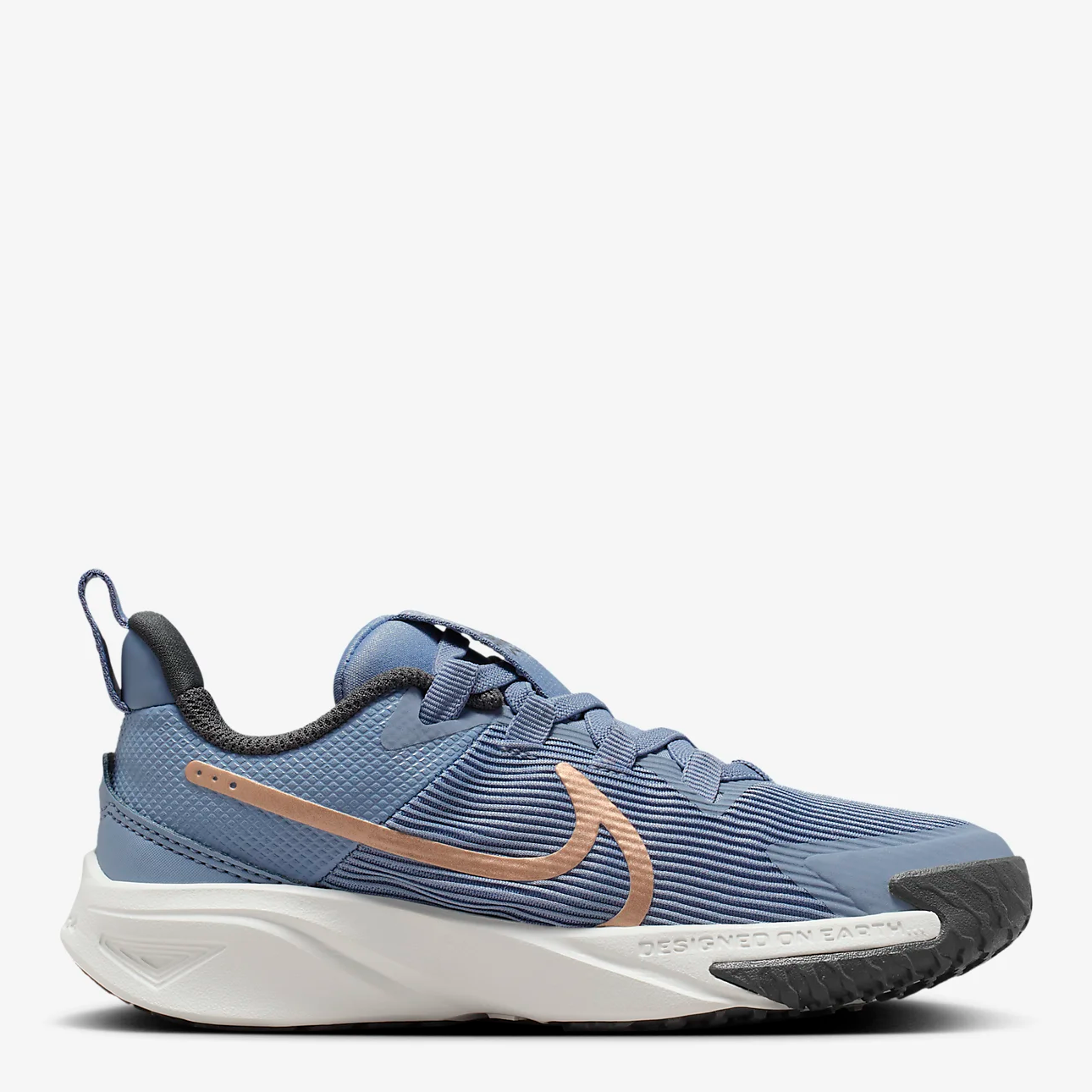 Акція на Дитячі кросівки для хлопчика Nike Star Runner 4 Nn (Ps) DX7614-405 34 (2.5Y) Блакитні від Rozetka