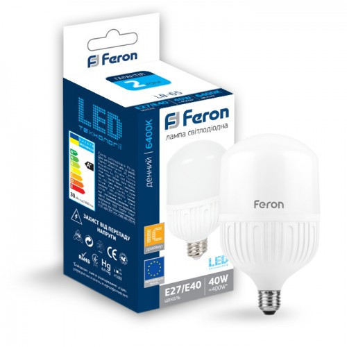 

Светодиодная лампа Feron LB-65 40W E27-E40 6400K