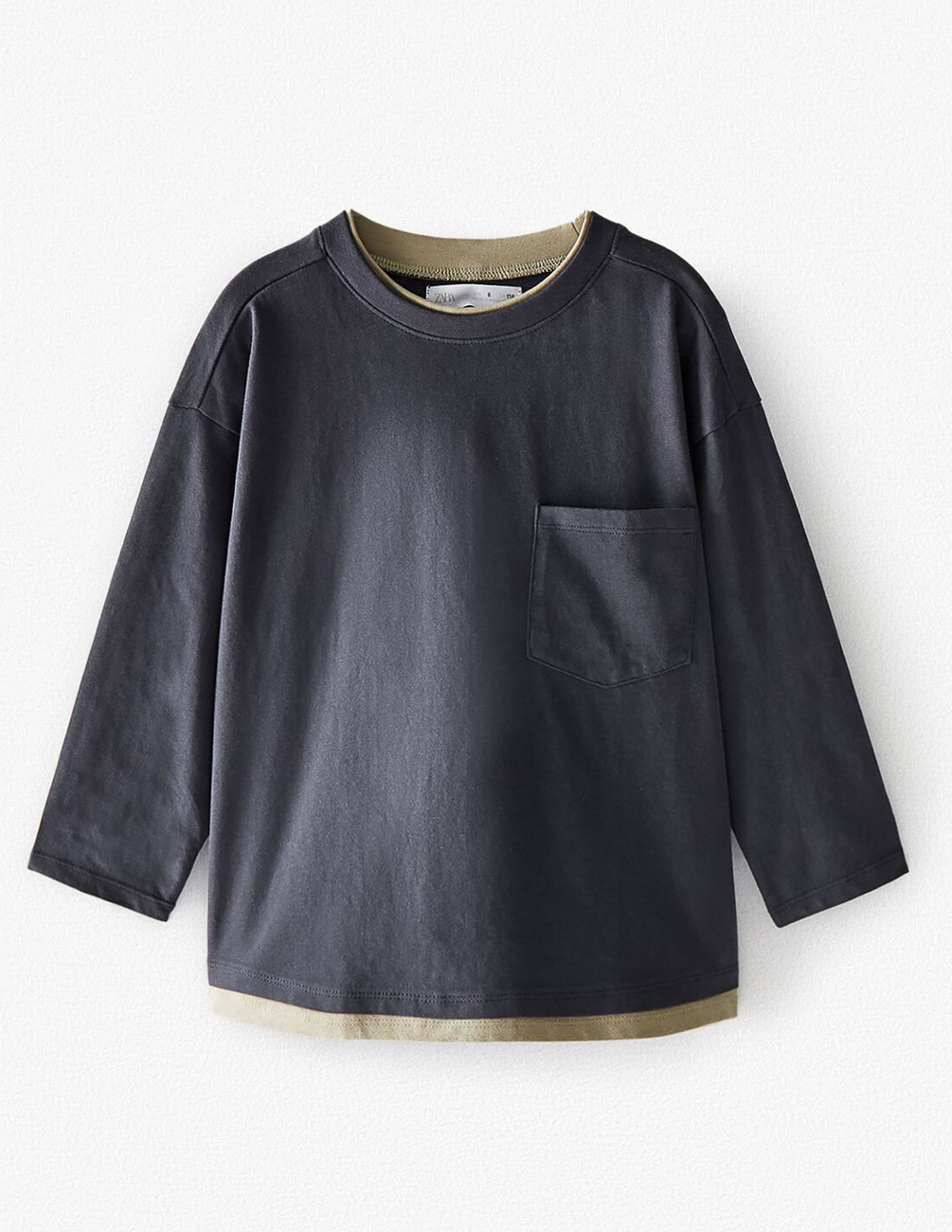 

Футболка д/р Zara ДМ001286 (1716/665/822) цвет синий 122