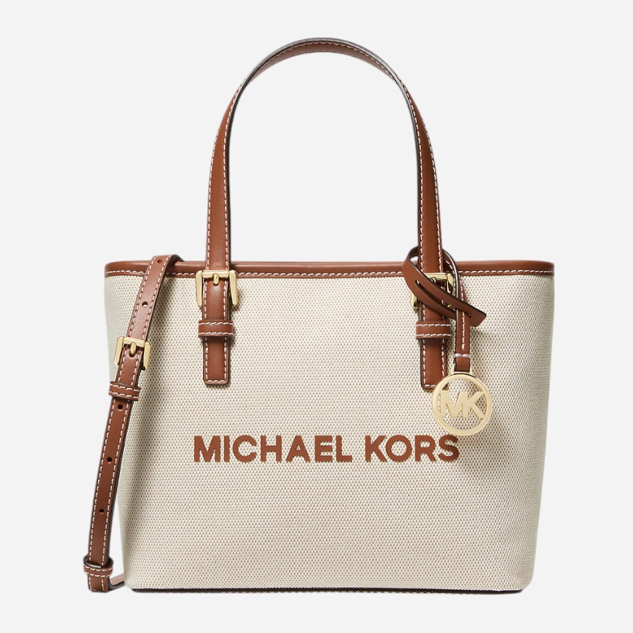 Акція на Сумка крос-боді через плече жіноча середня Michael Kors 636338111 Бежева від Rozetka