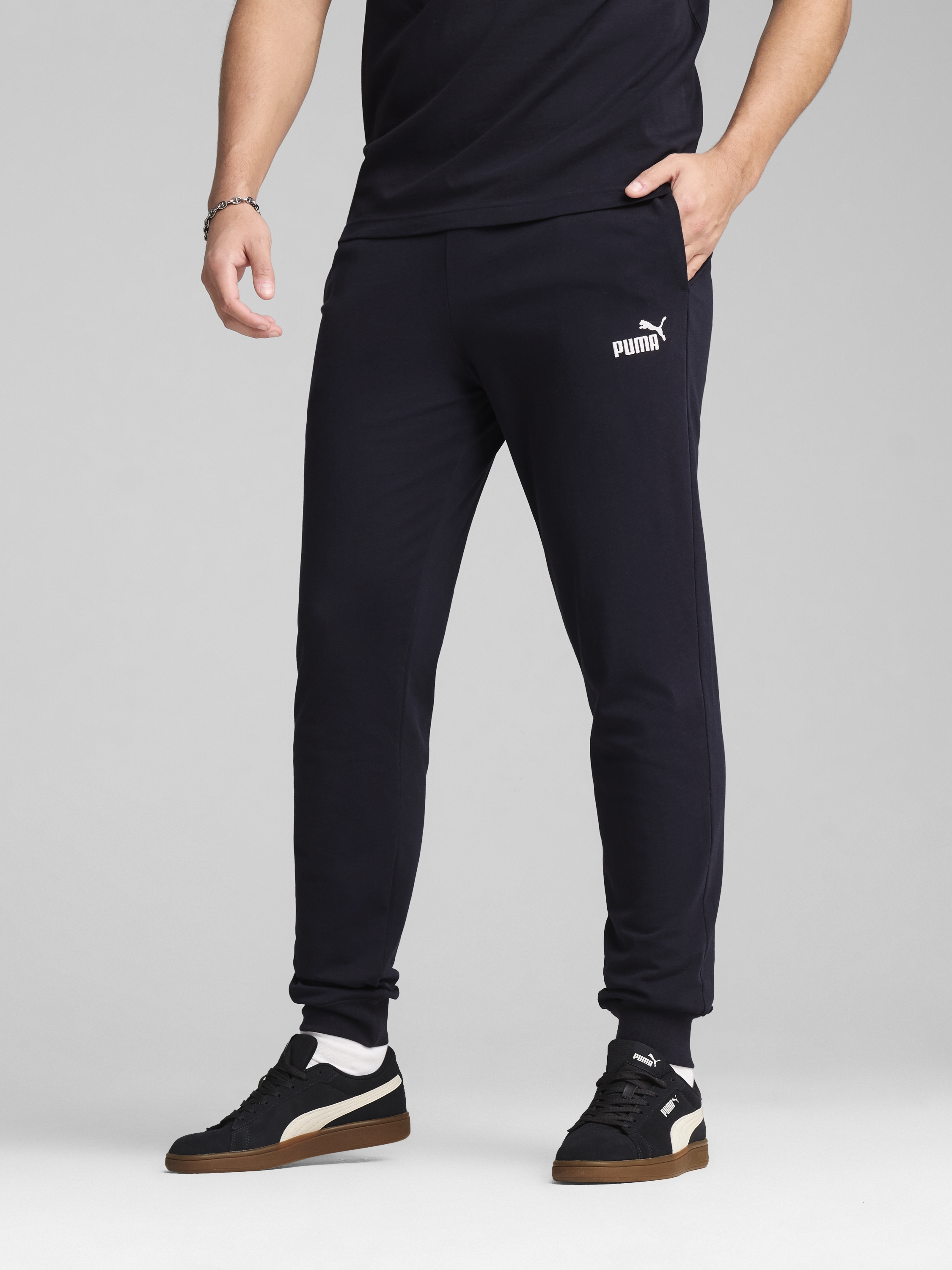 Акція на Спортивні штани чоловічі Puma Ess No. 1 Logo Jersey Pants Cl 68261816 L New Navy від Rozetka