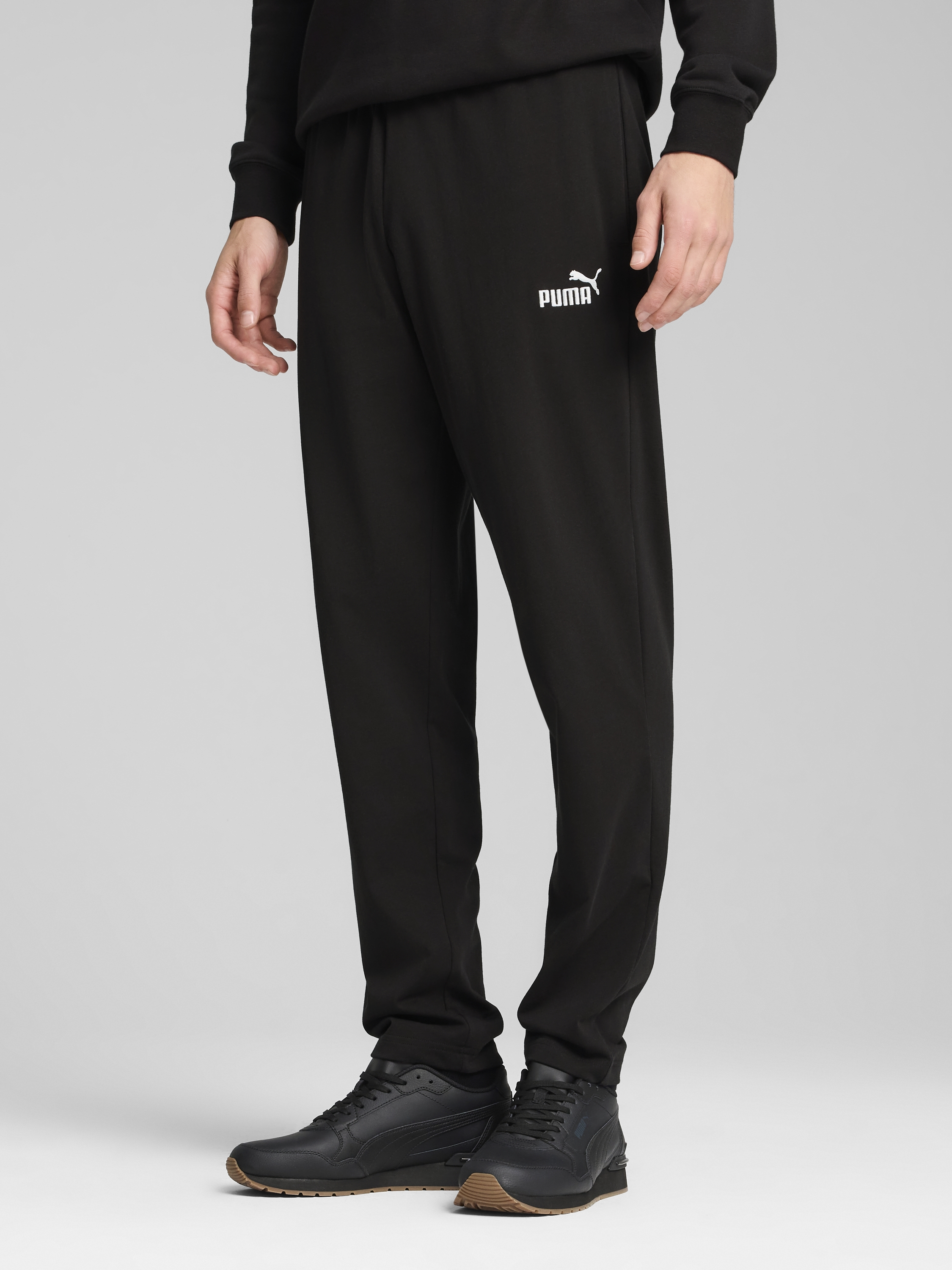 Акція на Спортивні штани чоловічі Puma Ess No. 1 Logo Jersey Pants Op 68262001 M Black від Rozetka