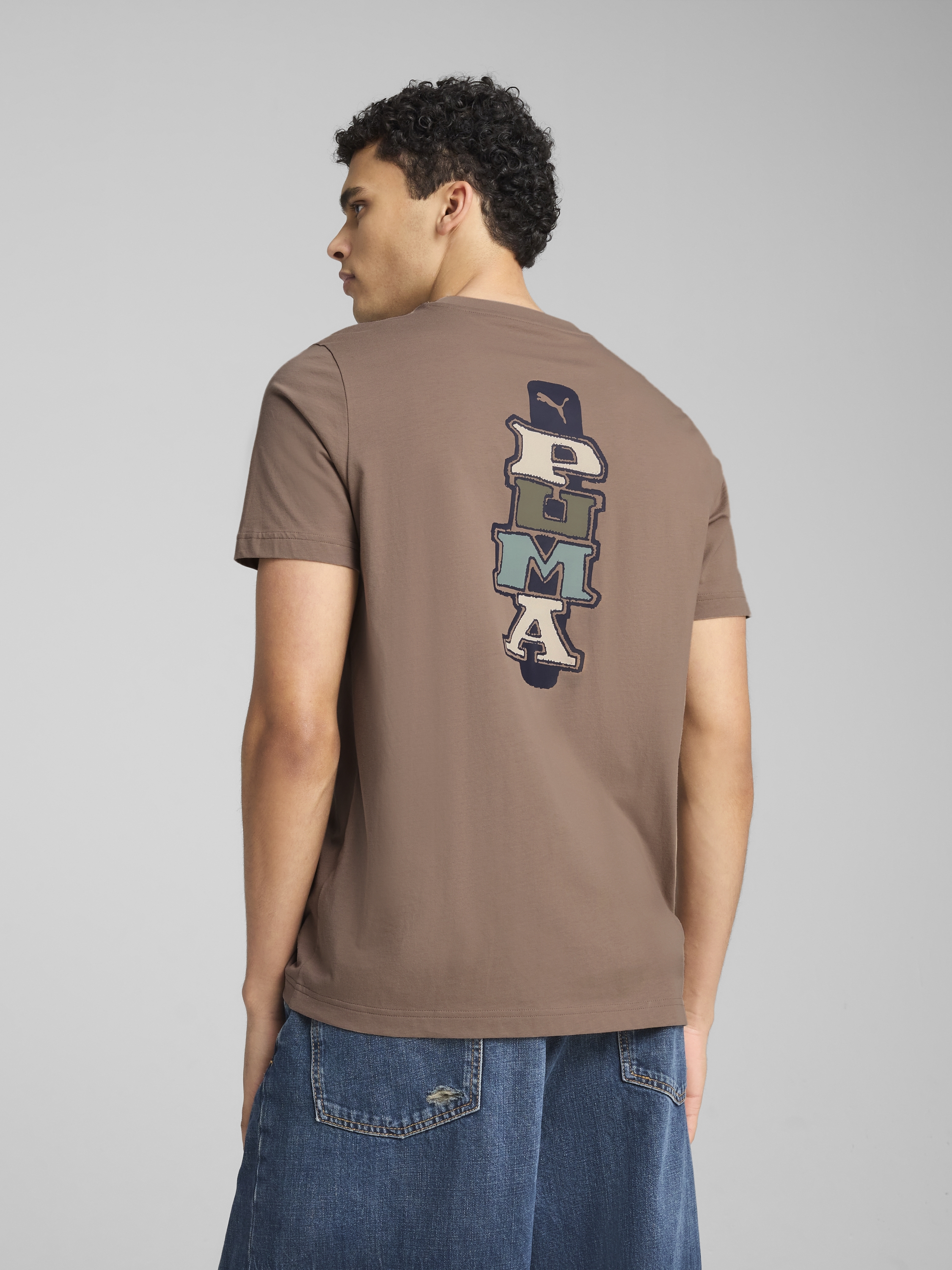 Акція на Футболка бавовняна чоловіча Puma Graphics Back Tee 68483293 S Totally Taupe від Rozetka