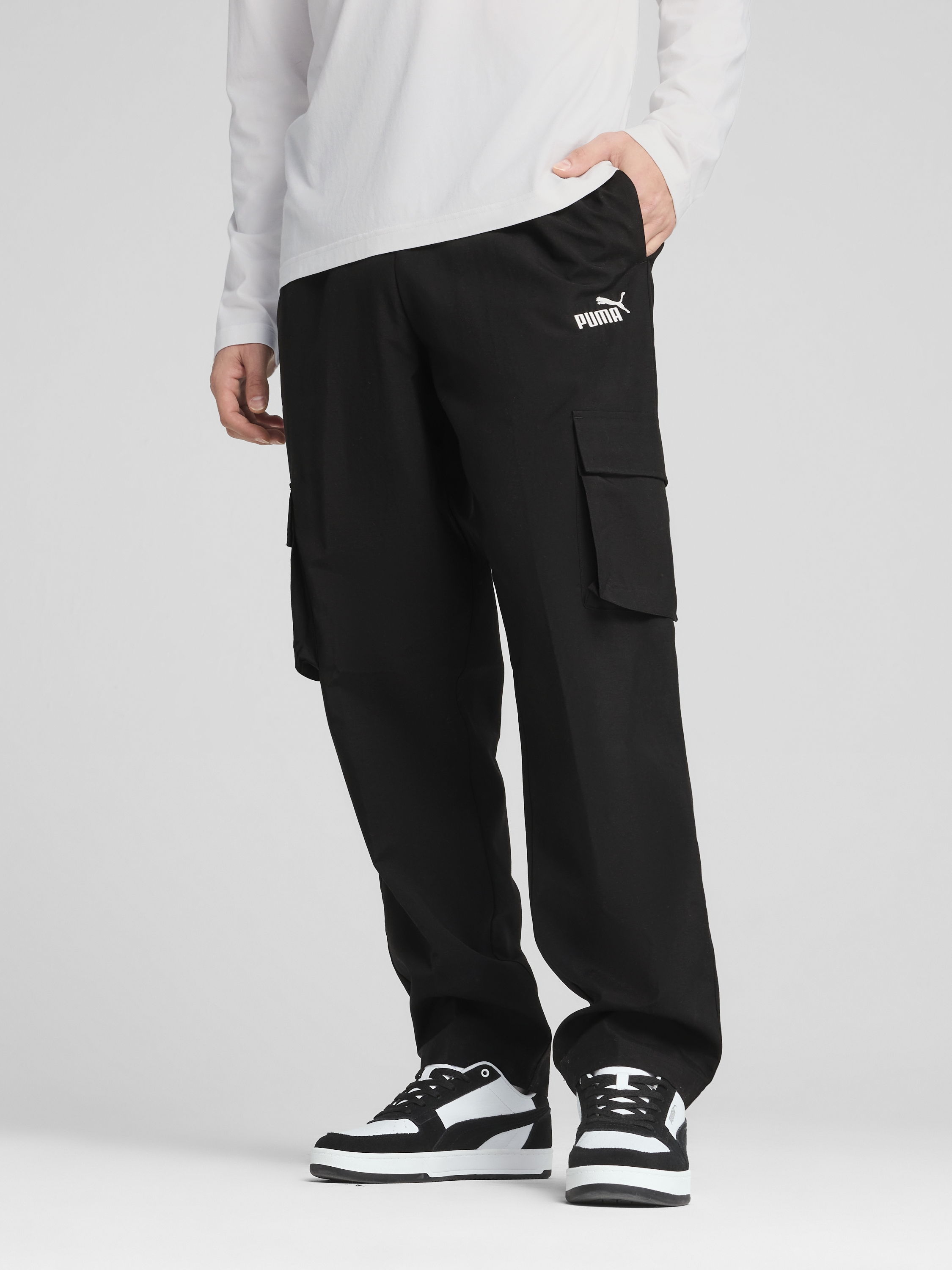 Акція на Спортивні штани чоловічі Puma Ess No. 1 Logo Woven Cargo Pants Op 68266301 XL Black від Rozetka