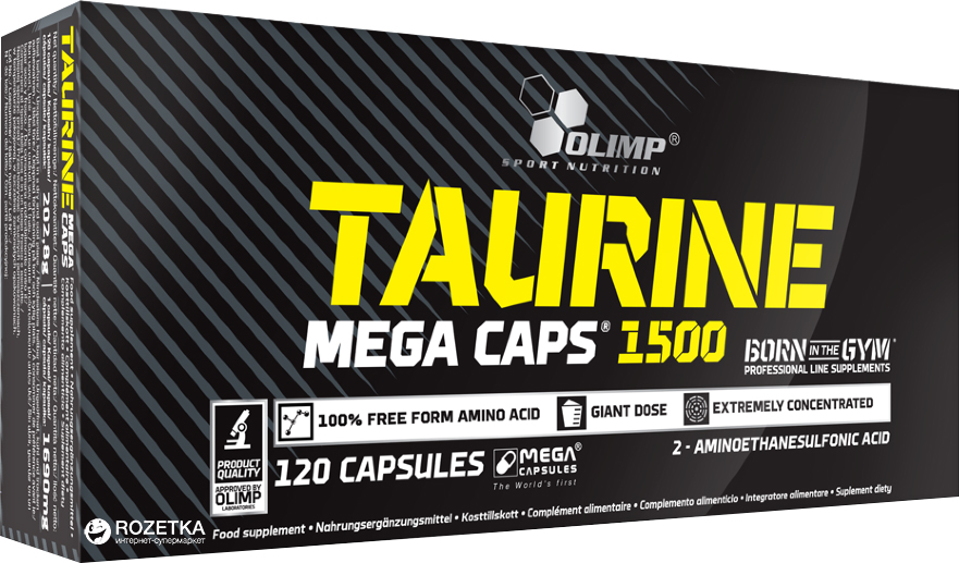 

Аминокислота Olimp Taurine Mega Caps 120 капсул (5901330024351)
