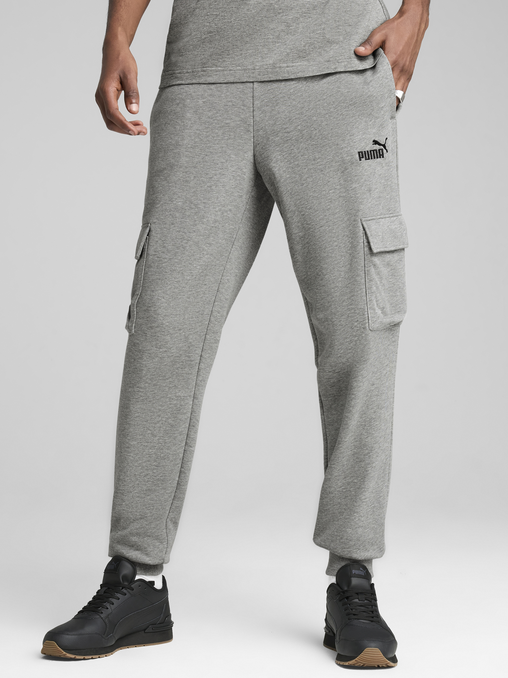 Акція на Спортивні штани чоловічі Puma Ess No. 1 Logo Cargo Pants Tr Cl 68266103 S Medium Gray Heather від Rozetka