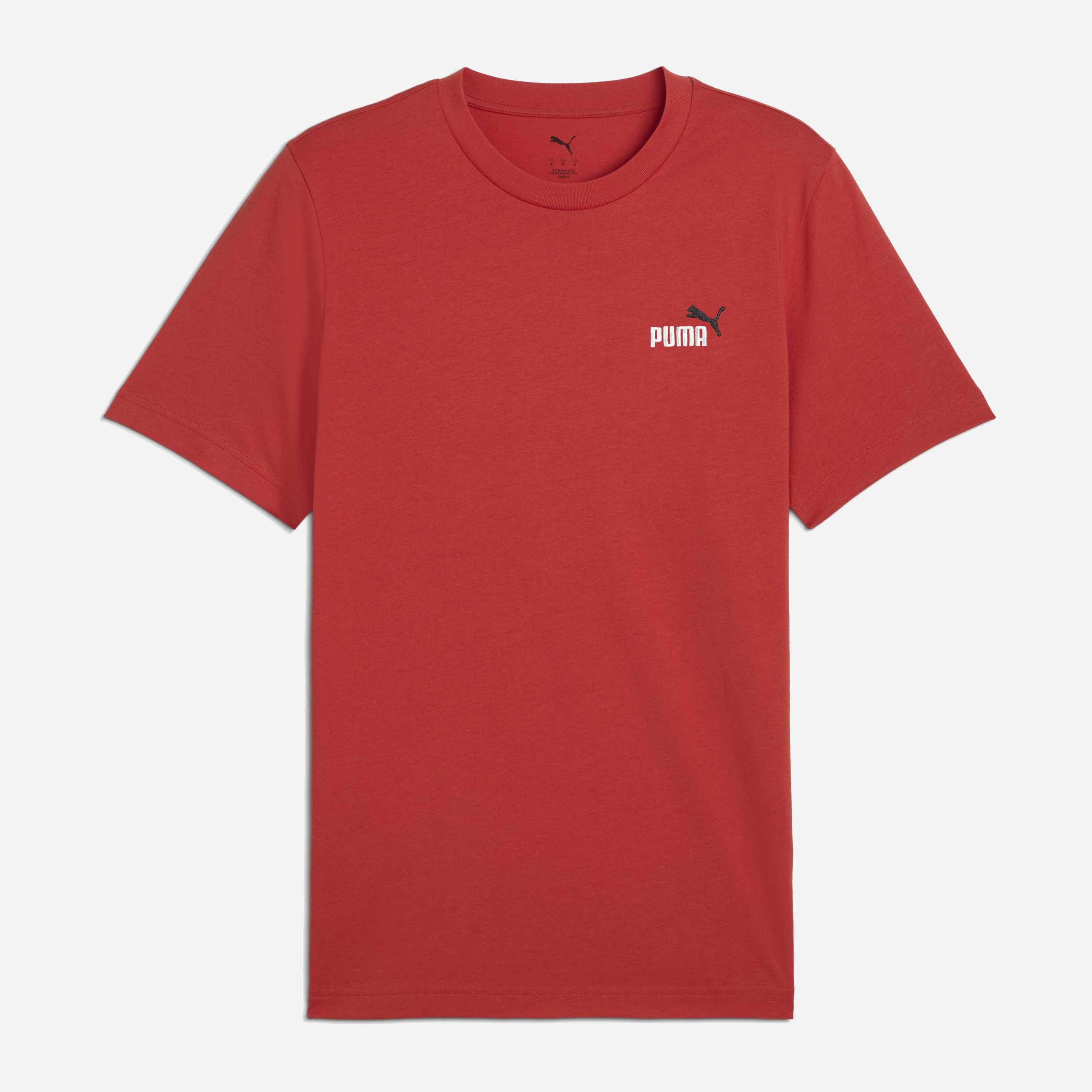 Акція на Футболка бавовняна довга чоловіча Puma Ess 2 Color Small No. 1 Logo Tee 68471715 M Red Fire від Rozetka