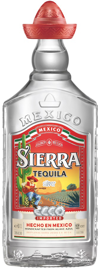 Текила Sierra Silver 0.5 л 38% (4062400542678)