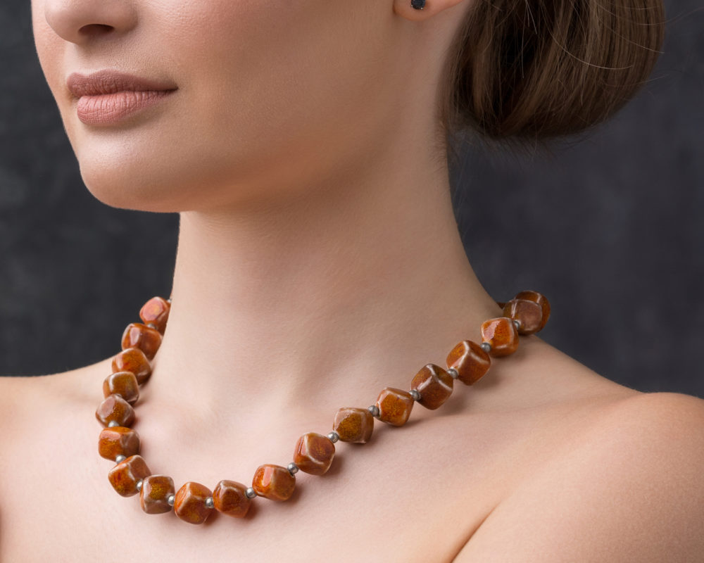 

Женское ожерель из керамики (NM 0025) Berogy 50 см Коричневый 000147779