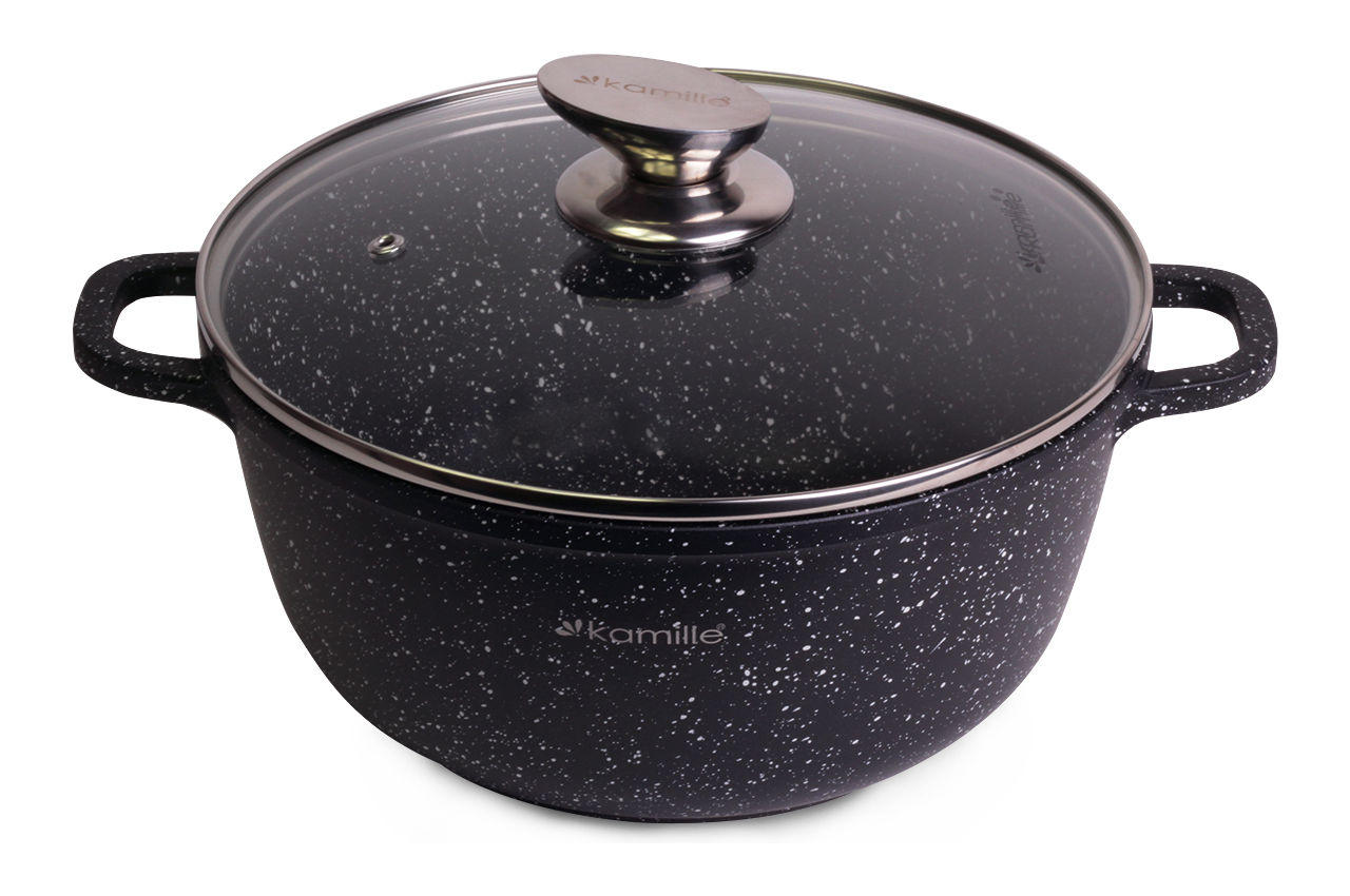 

Кастрюля антипригарная Kamille - 240 мм x 4,5 л мрамор (4405)