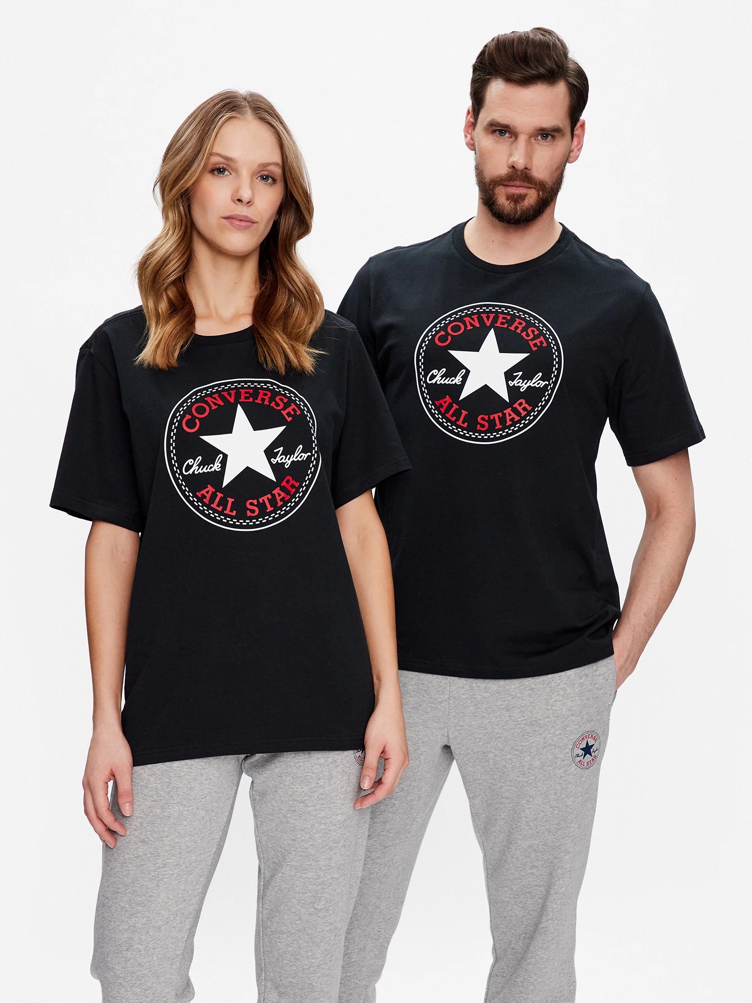 Акція на Футболка бавовняна довга чоловіча Converse Chuck Patch Tee Rubber Plant 10025459-001 L Black від Rozetka