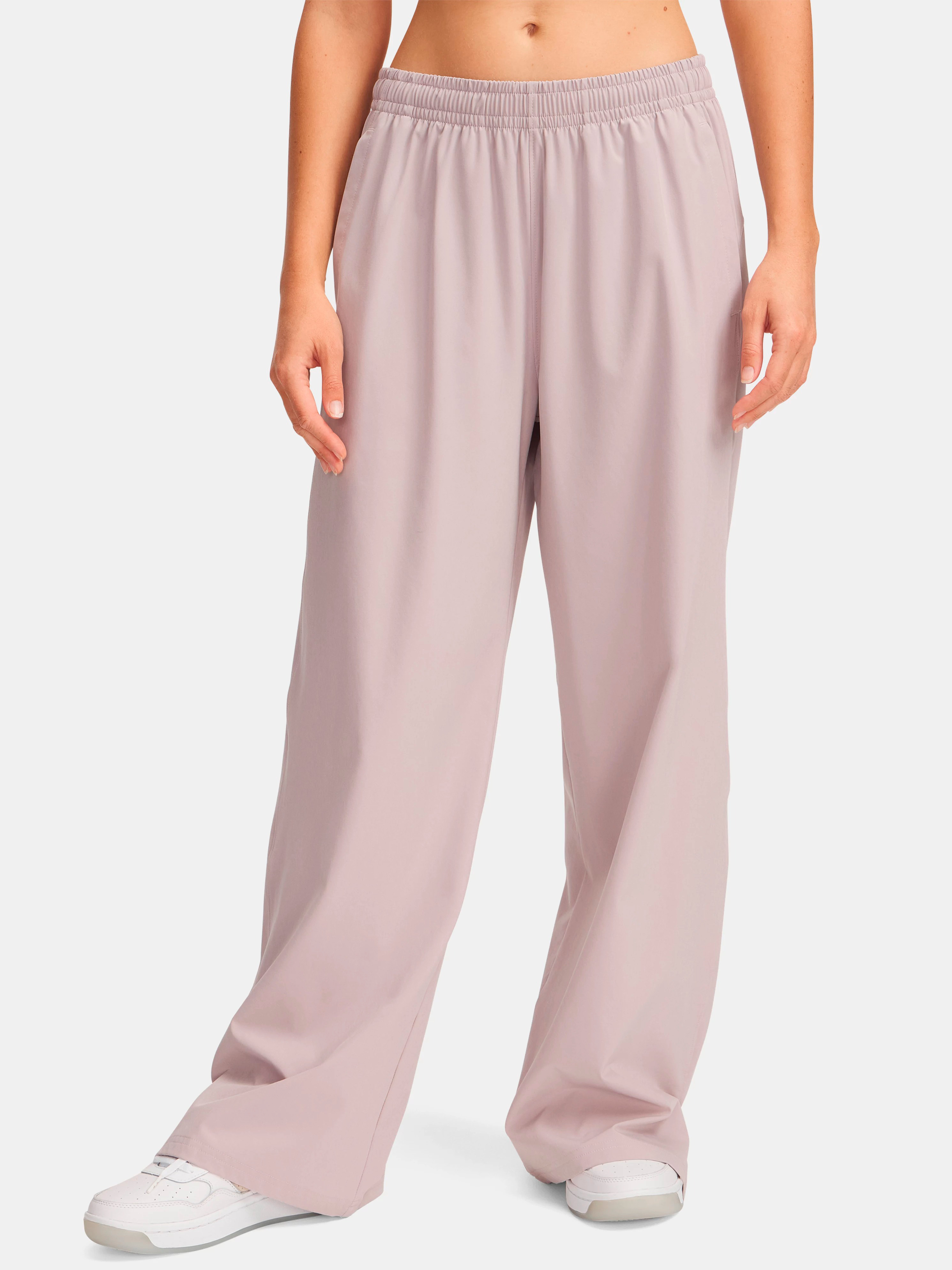 Акція на Спортивні штани жіночі Under Armour Ua Rival Wide Leg Pant 1386453-009 XS Сірі від Rozetka