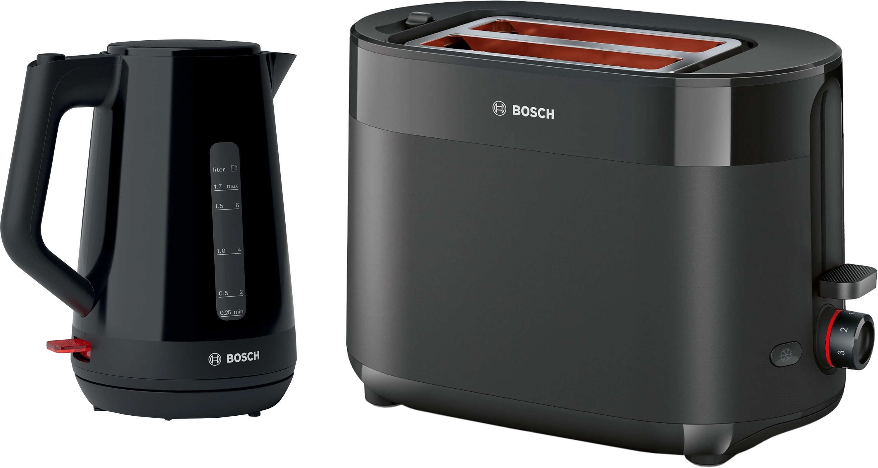Електрочайник BOSCH MyMoment TWK1M123 + Тостер BOSCH TAT2M123 (комплект)