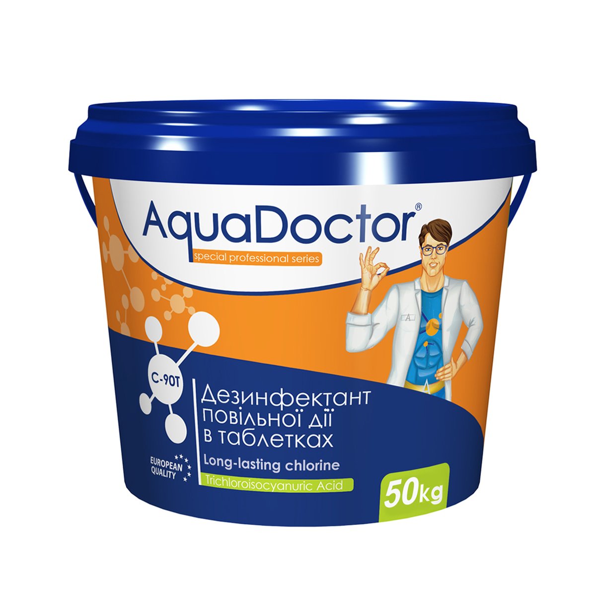 

Хлор для бассейна длительного действия AquaDoctor C-90T 50 кг