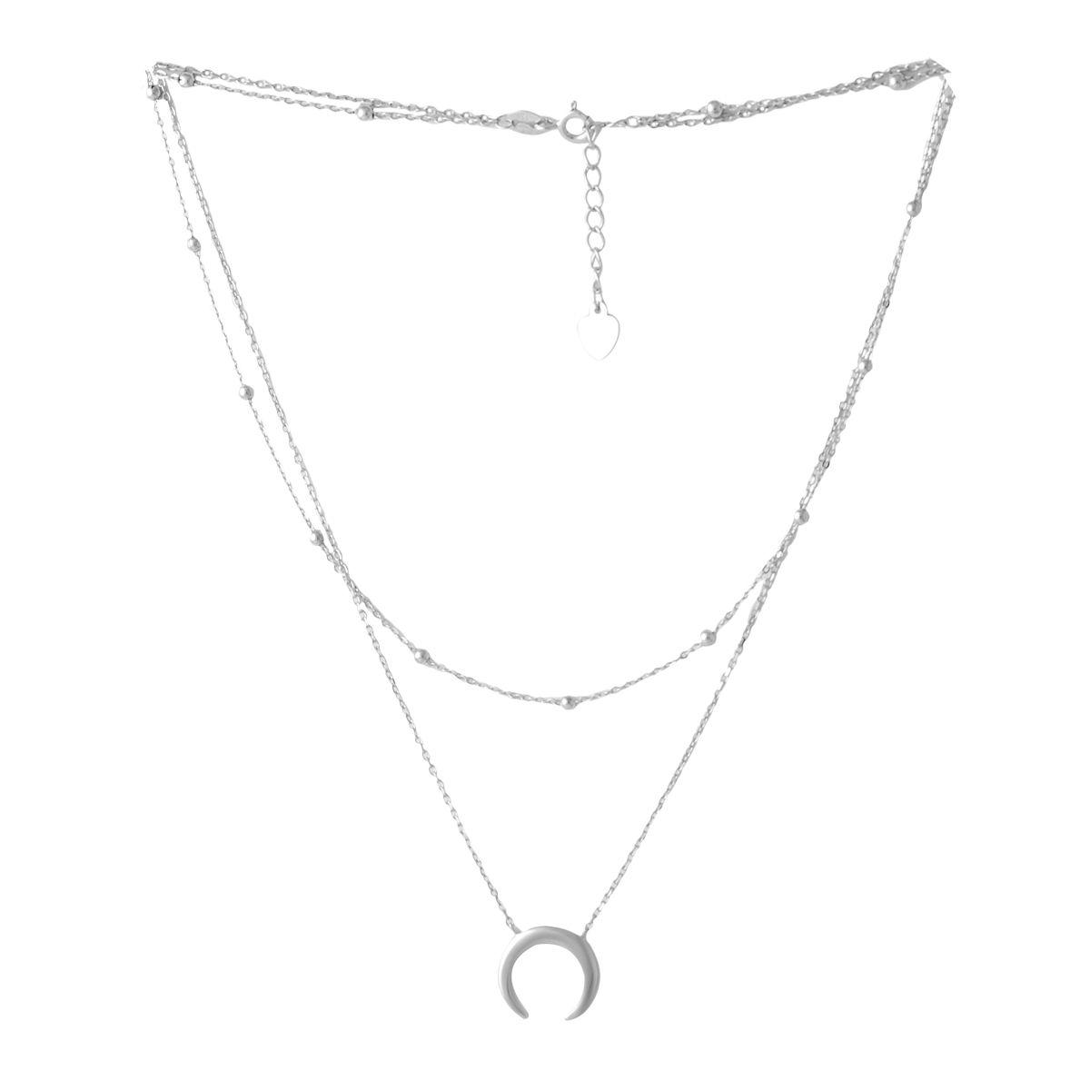 

Серебряное колье без камней 2052937 40-43 см