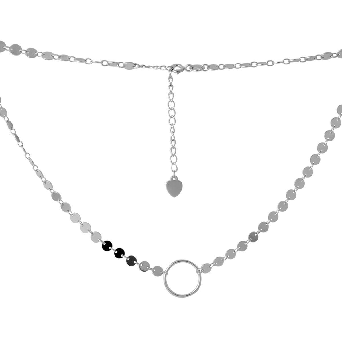 

Серебряное колье без камней 2068242 38-40 см