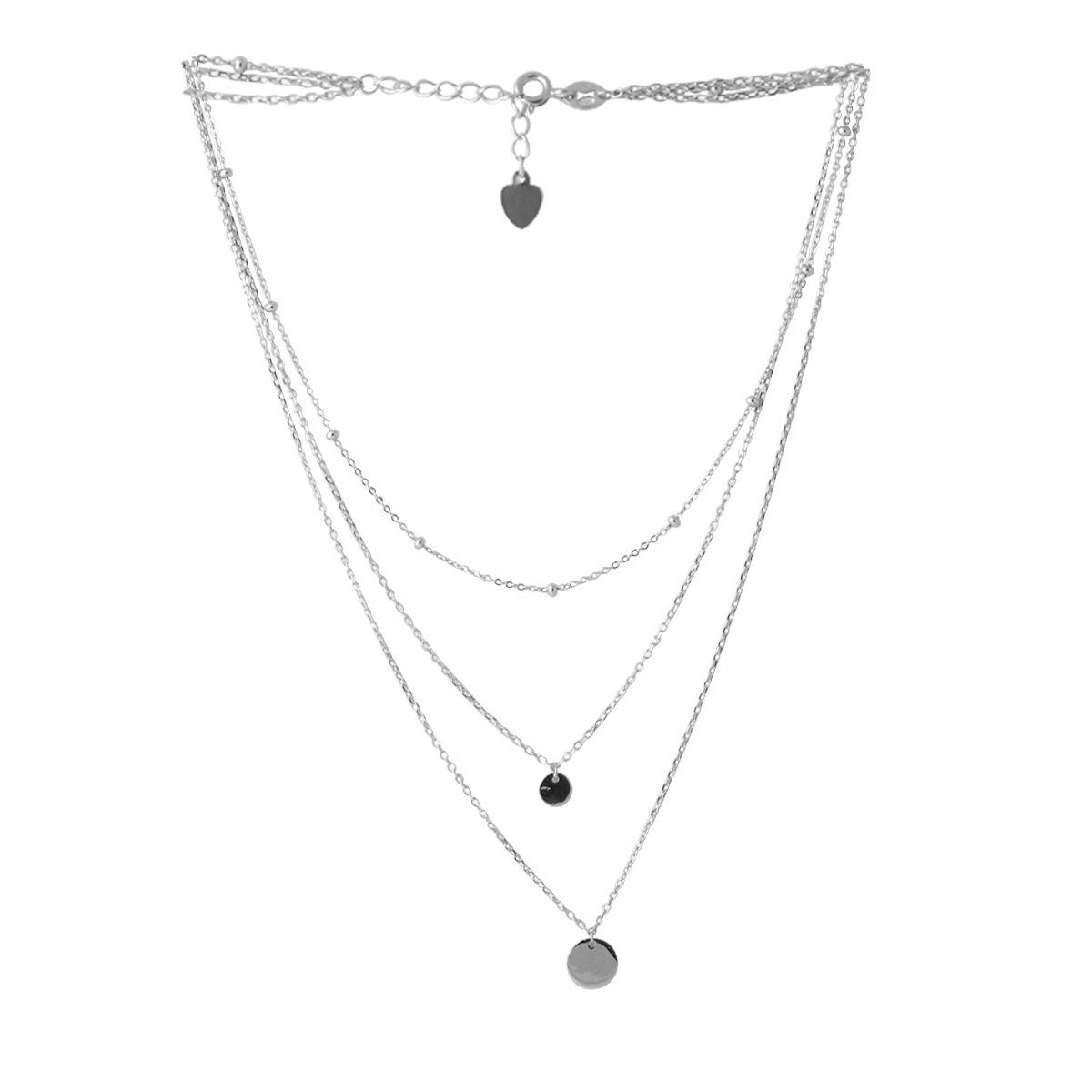 

Серебряное колье без камней 2052890 42 см