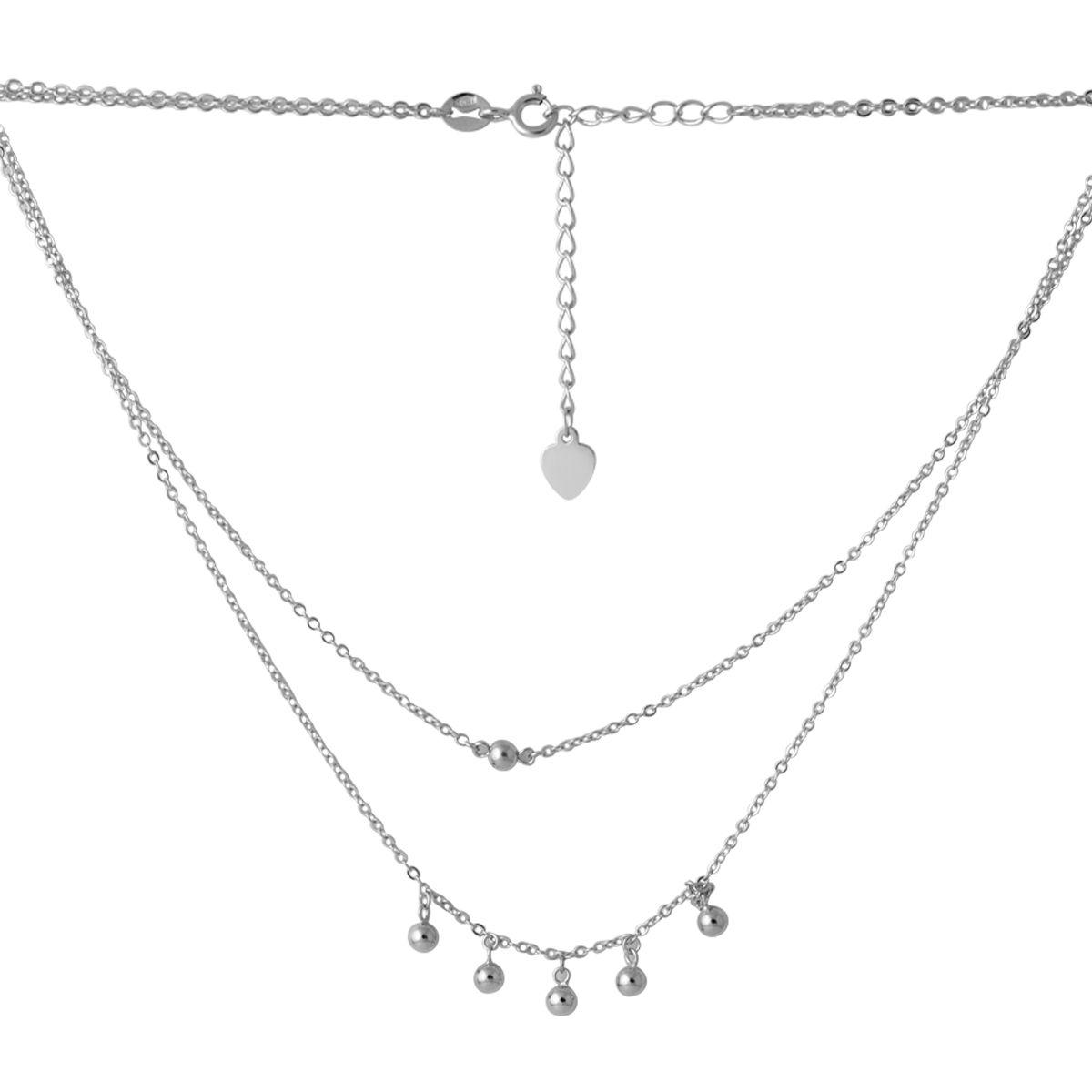 

Серебряное колье без камней 2068327 45 см