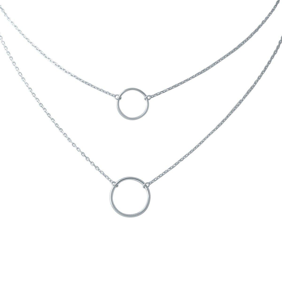 

Серебряное колье без камней 1967010 45 см