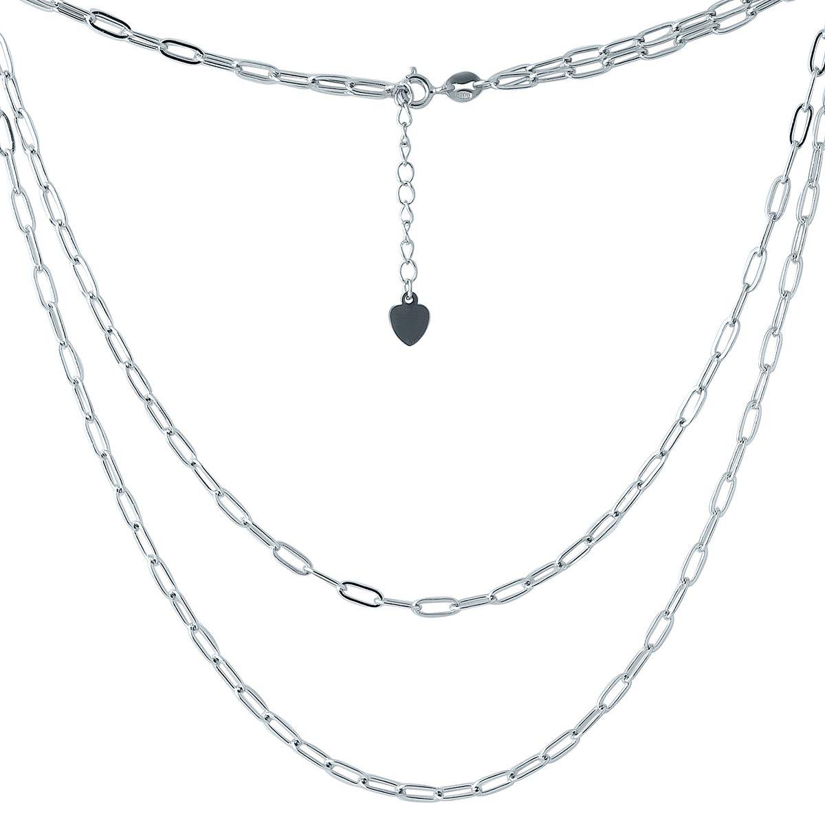 

Серебряное колье без камней 2005629 44 см