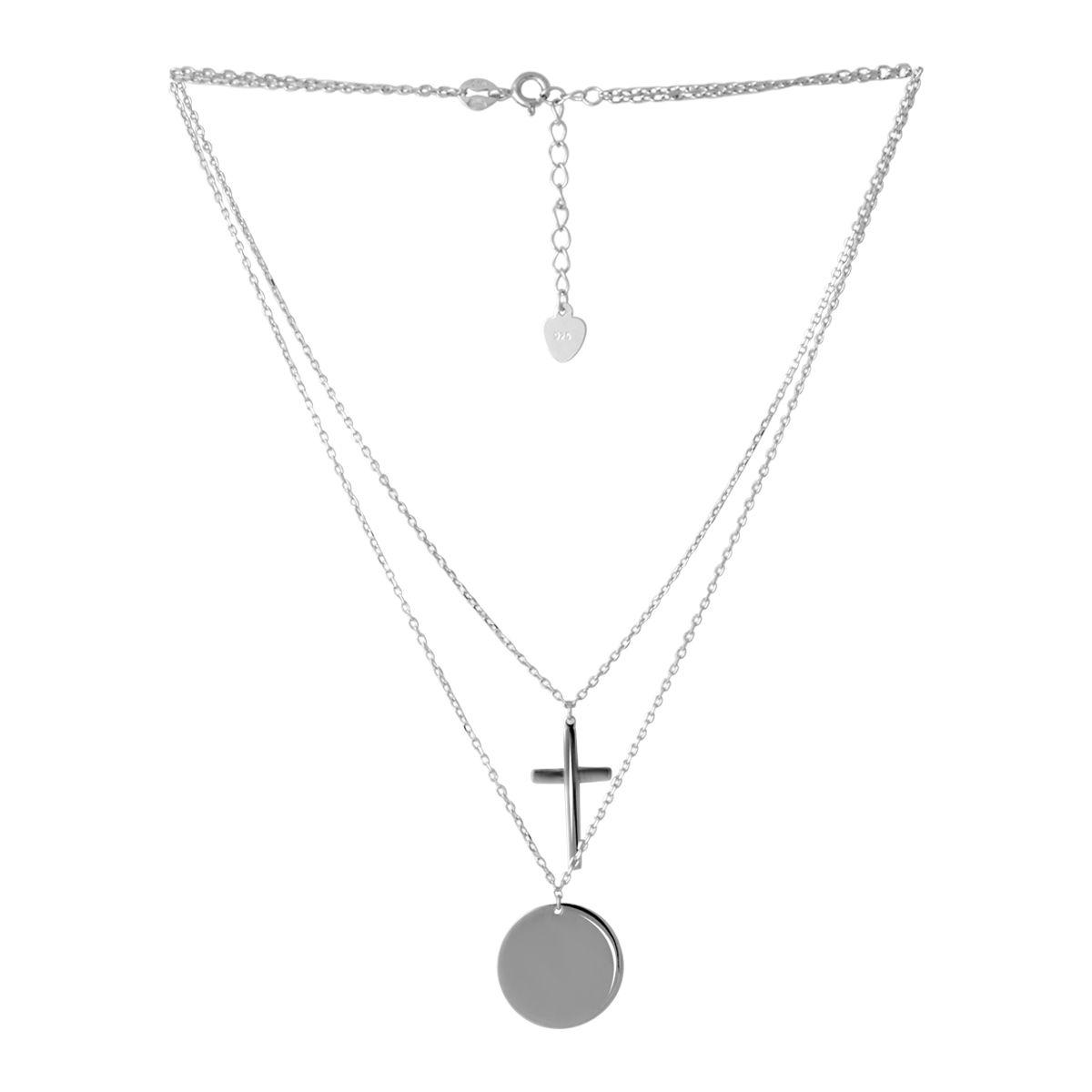 

Серебряное колье без камней 2052913 45 см