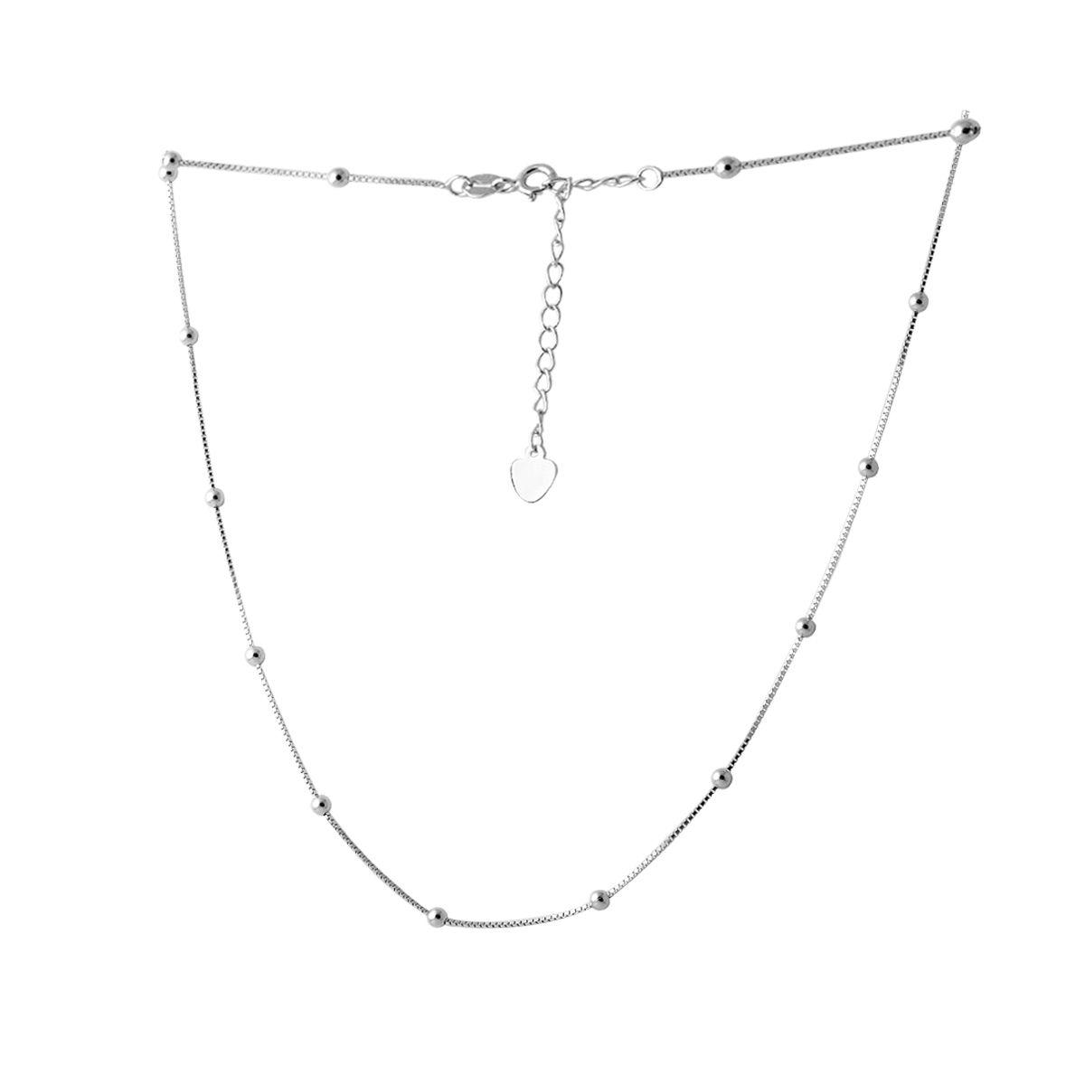 

Серебряное колье без камней 2066637 45-50 см