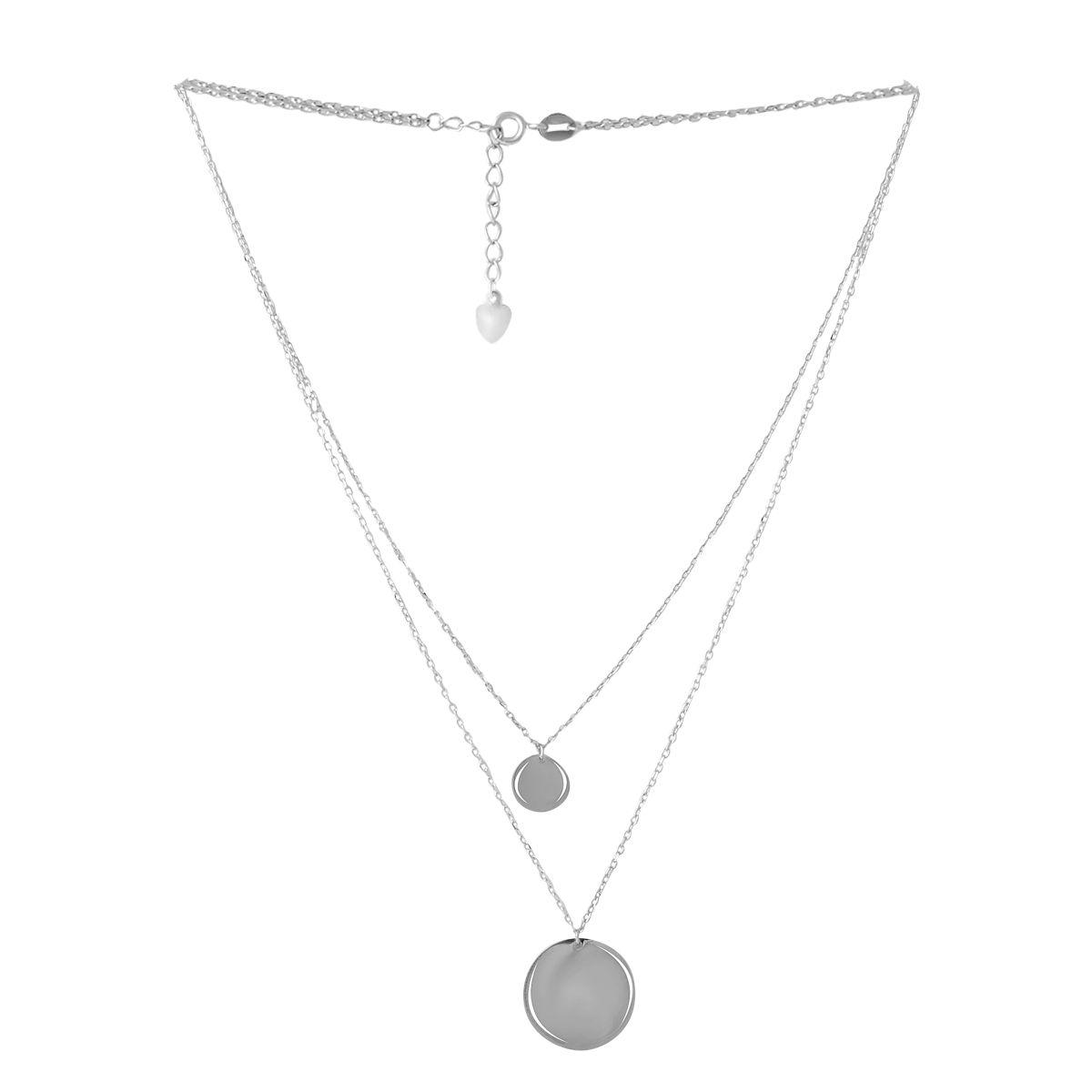 

Серебряное колье без камней 2053026 42 см