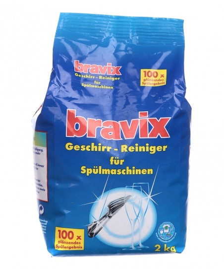 

Порошок для мытья посуды в посудомоечной машине Bravix 2 кг 100 циклов